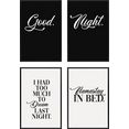 reinders! artprint good night - premium poster set van 4 (set) zwart