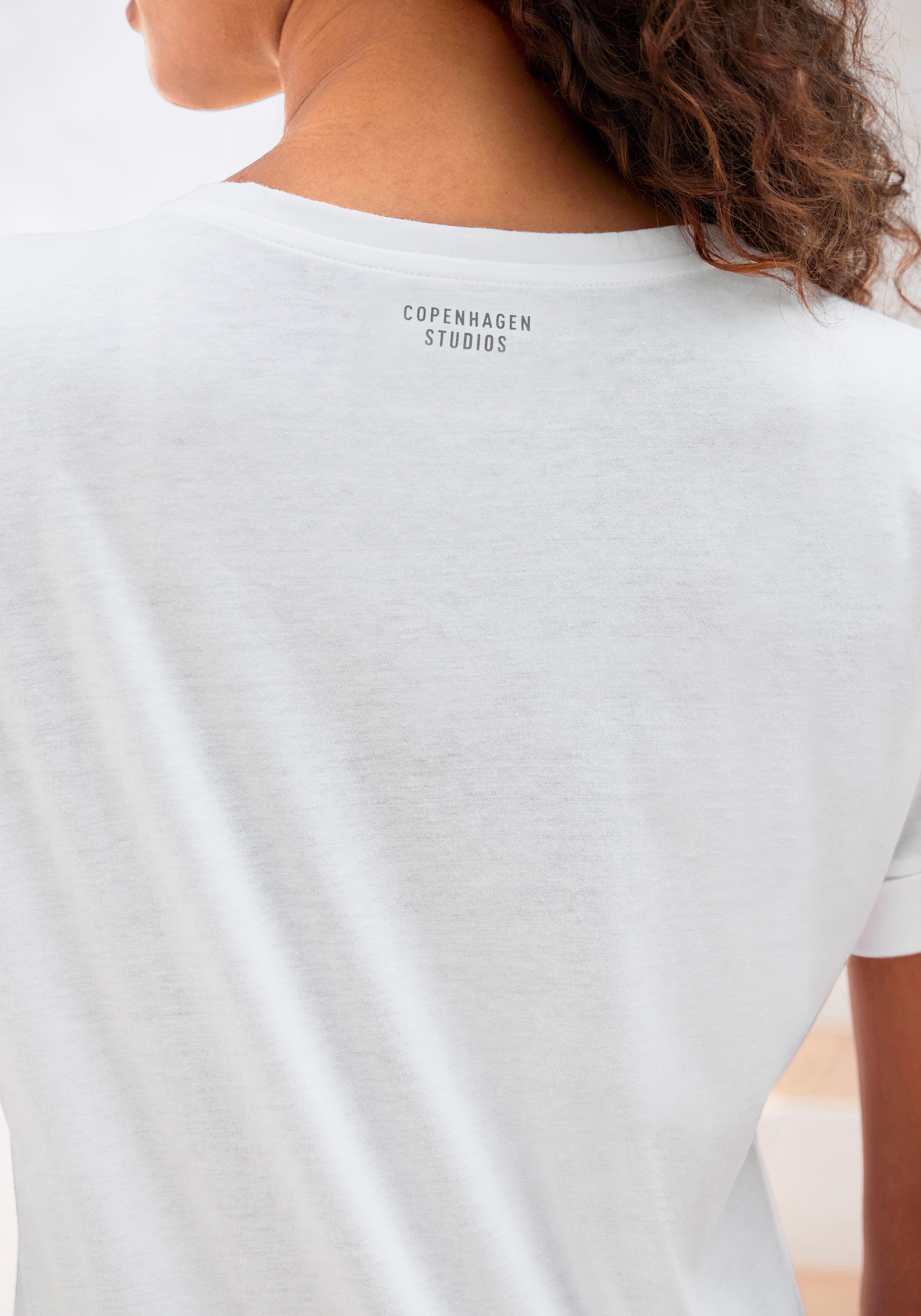 Copenhagen Studios T-shirt Met subtiele logoprint achteraan van zachte jersey kwaliteit met biologische katoen