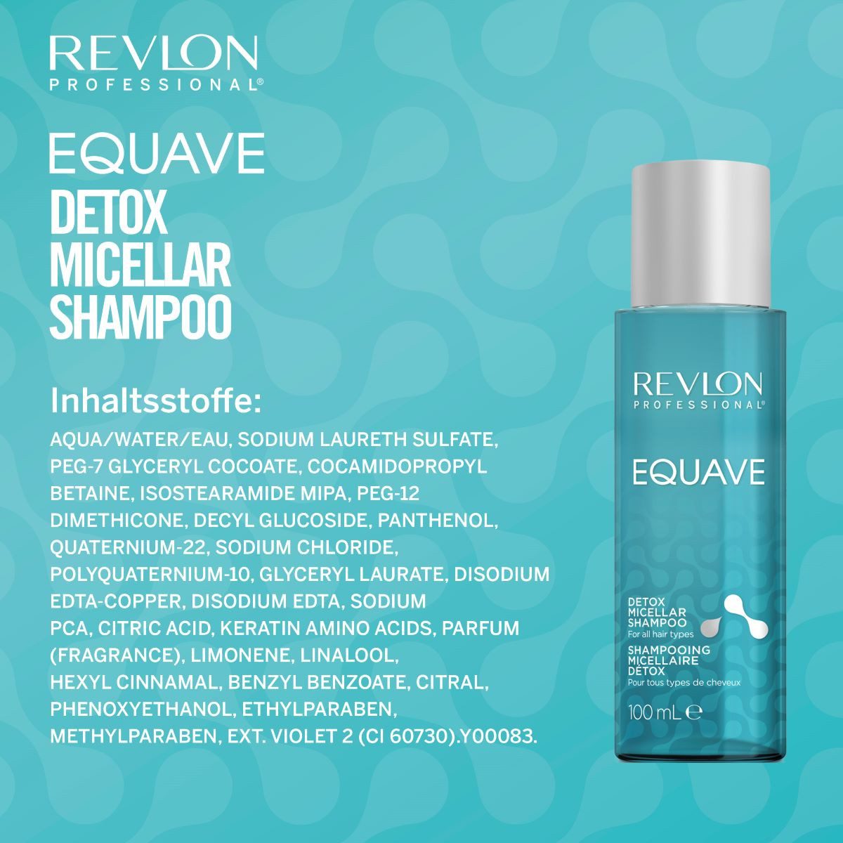 REVLON PROFESSIONAL Haarshampoo Equave Detox Micellar Shampoo, Alle Haartypen 100 ml