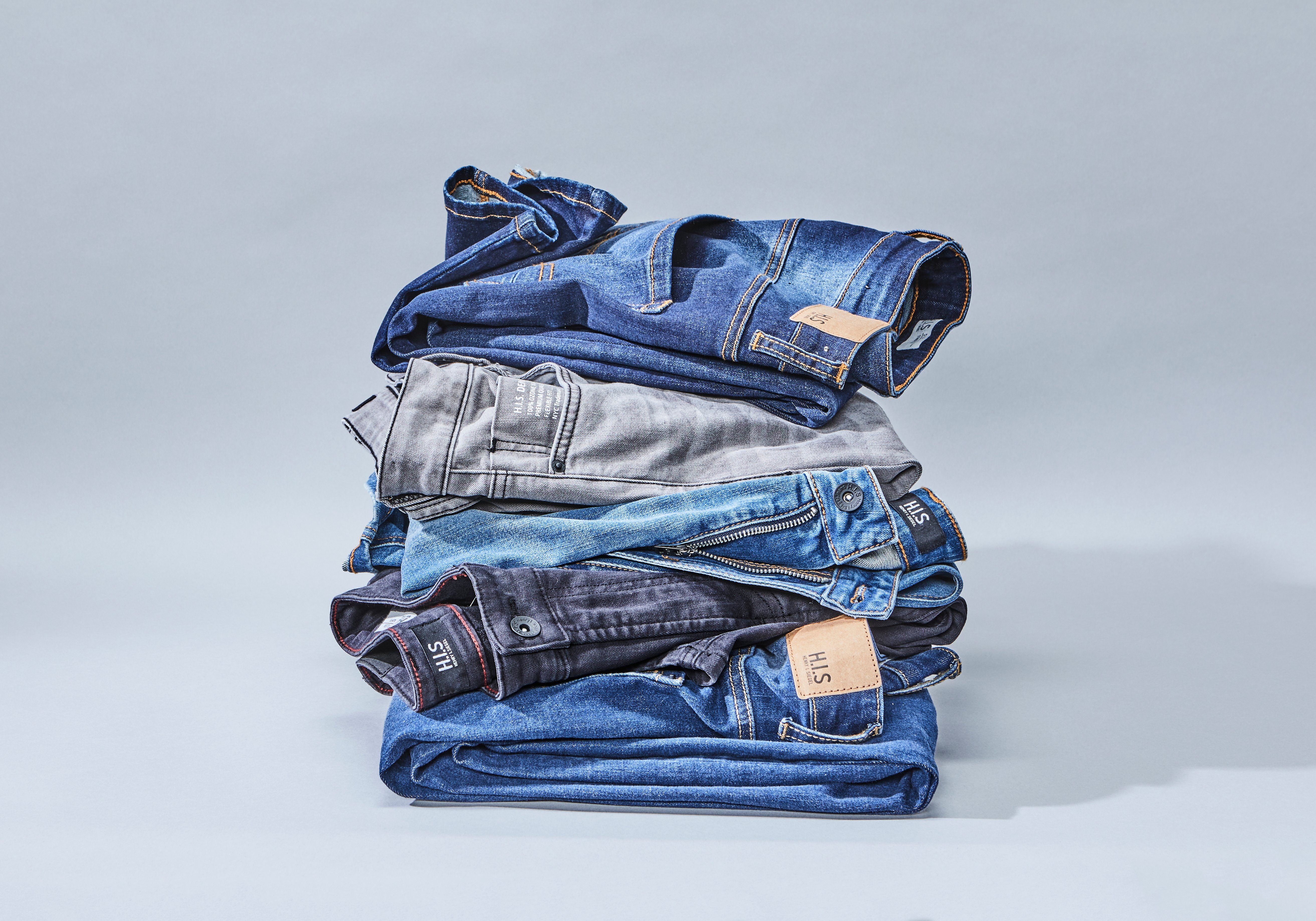 H.I.S Straight jeans DIX rechte pasvorm, lage taille, used-wassing