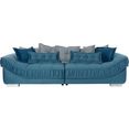 leonique megabank divan luxe met bijzonder hoogwaardige bekleding voor maximaal 140 kg vermogen per zitoppervlak blauw