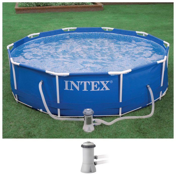 Intex Metal Frame Pool Zwembad 305x76 cm met Pomp