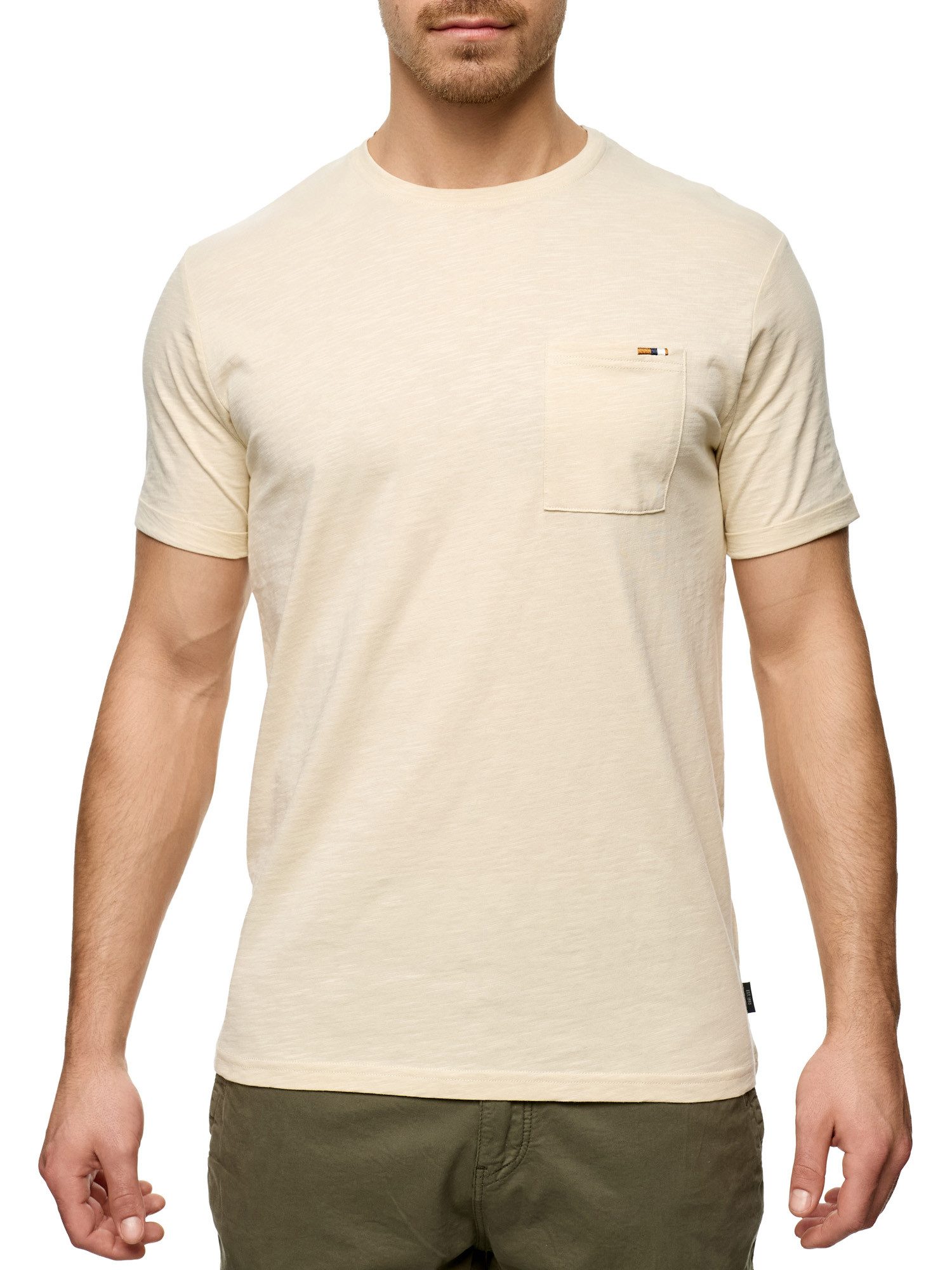 Indicode Shirt met ronde hals INAndorra heren ronde hals maat XXL grijs