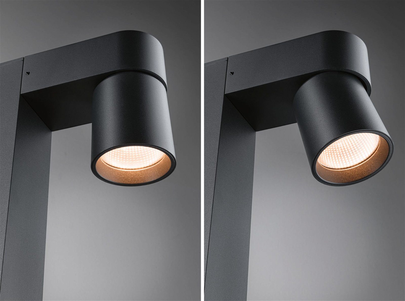 Paulmann Led-bolderlamp Kimu IP44 822mm 3000K 2x8W 750lm 230V 70° Antraciet Aluminium (1 stuk)