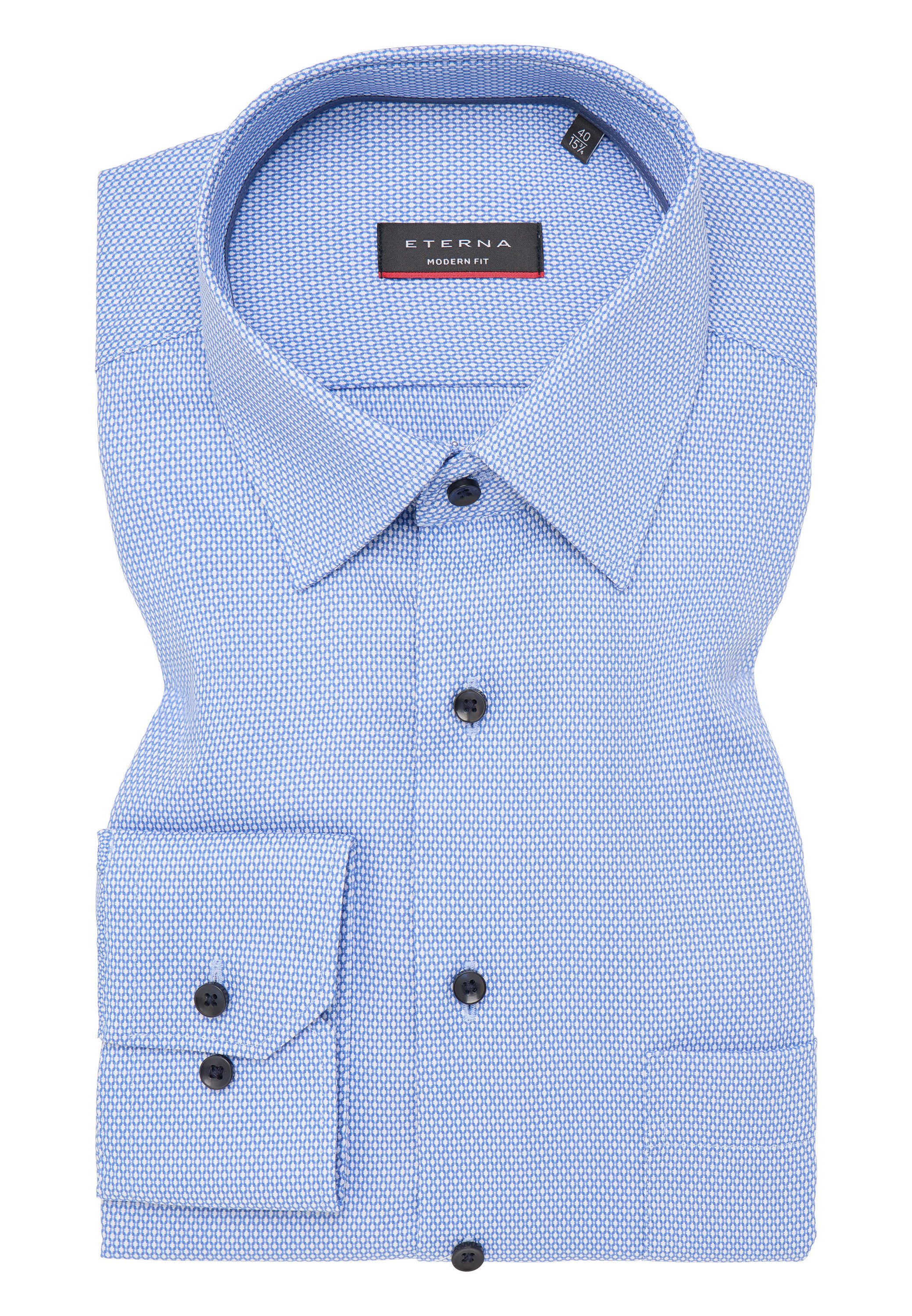 Eterna Overhemd met lange mouwen MODERN FIT NON IRON (strijkvrij)