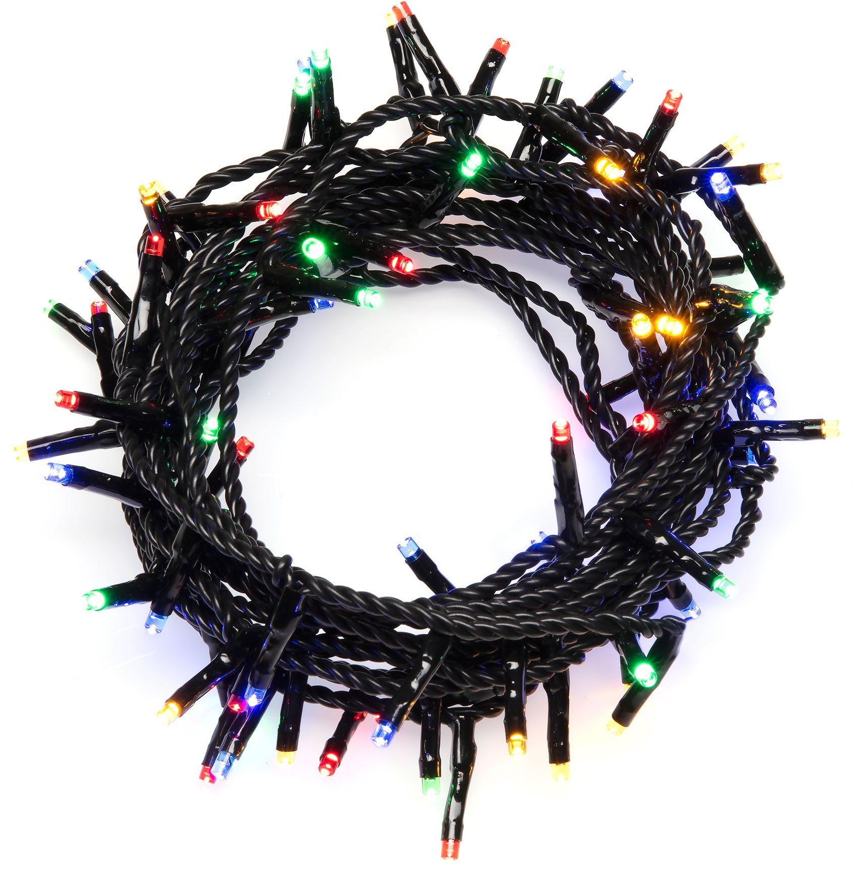 KONSTSMIDE Led-lichtsnoer Kerstversiering buiten Micro ledlichtsnoer, met 8 functies, 80 gekleurde dioden (1 stuk)