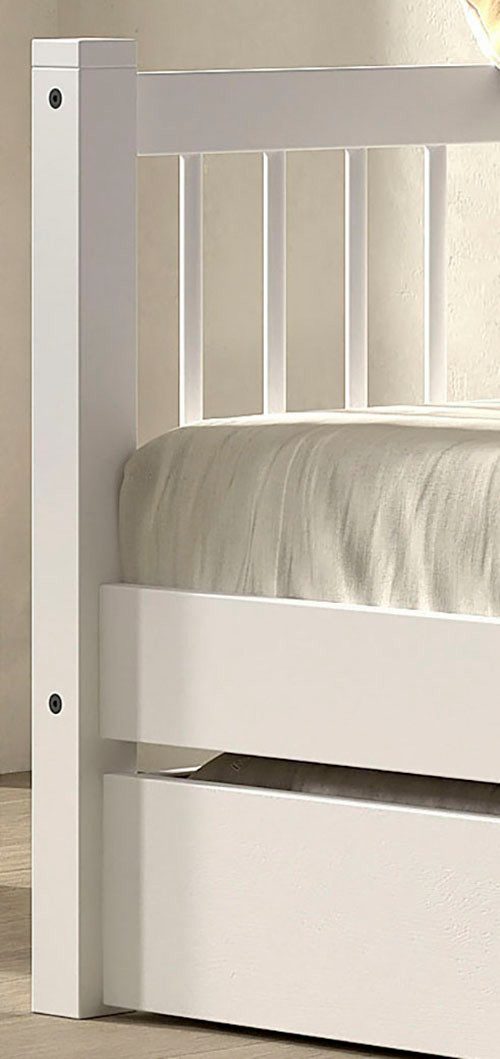 Home affaire 1-persoonsledikant met lf 90x200 cm, optioneel met of zonder bedlade, beuken wit