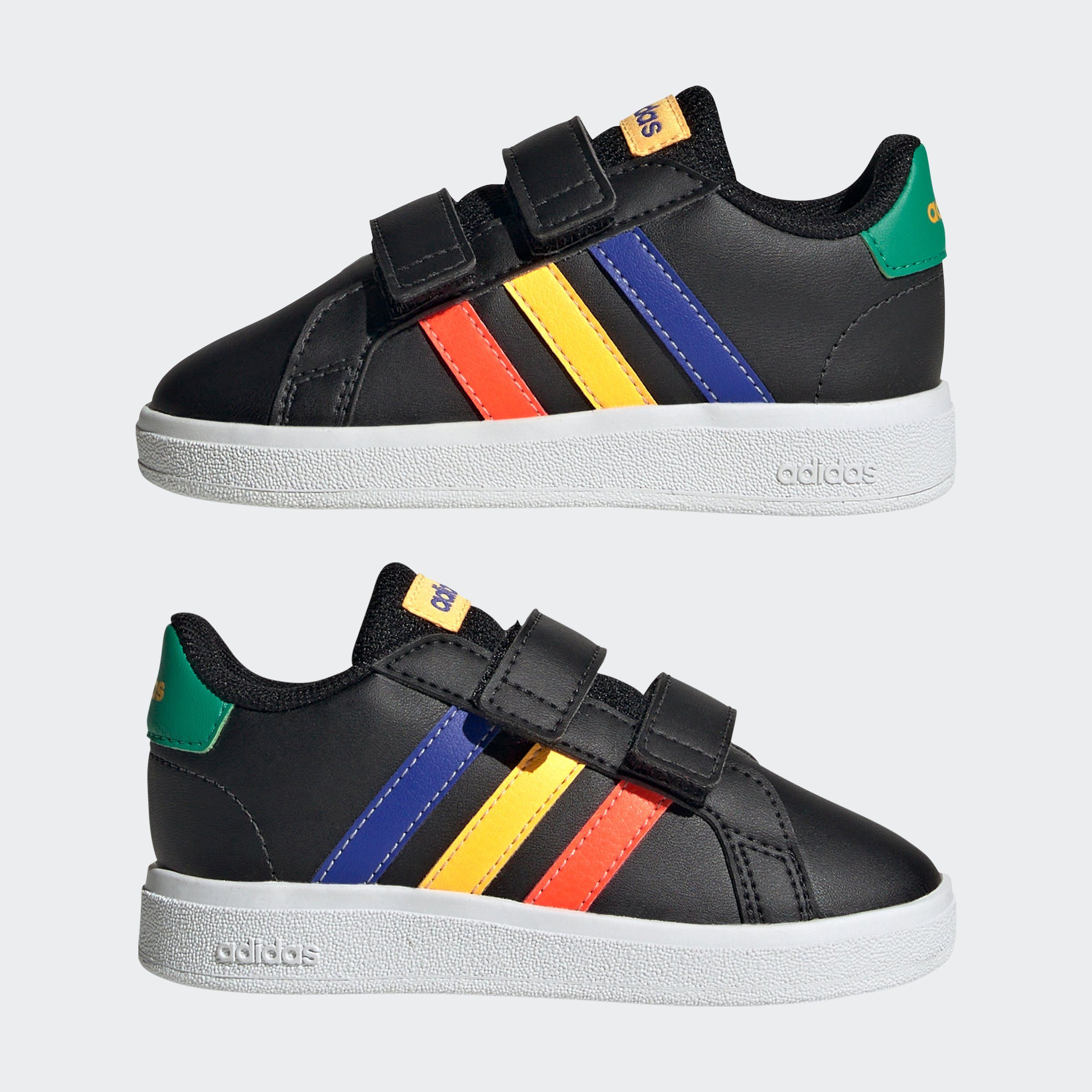 adidas Sportswear Sneakers GRAND COURT LIFESTYLE HOOK AND LOOP voor kinderen, ontwerp geïnspireerd door de adidas superstar