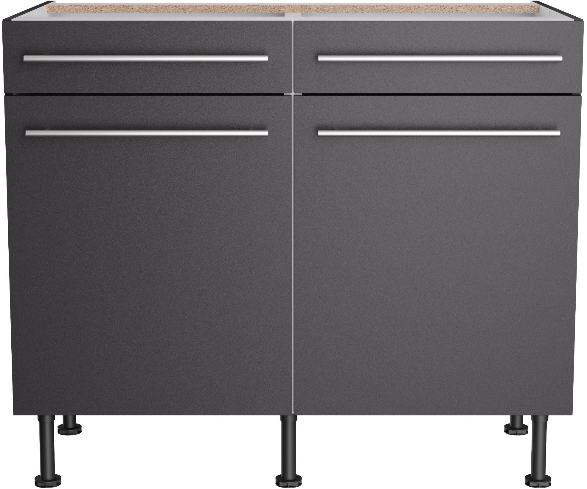 OPTIFIT Onderkast Bern2 Breedte 100 cm, 2 deuren, 2 lades, 1 legplank