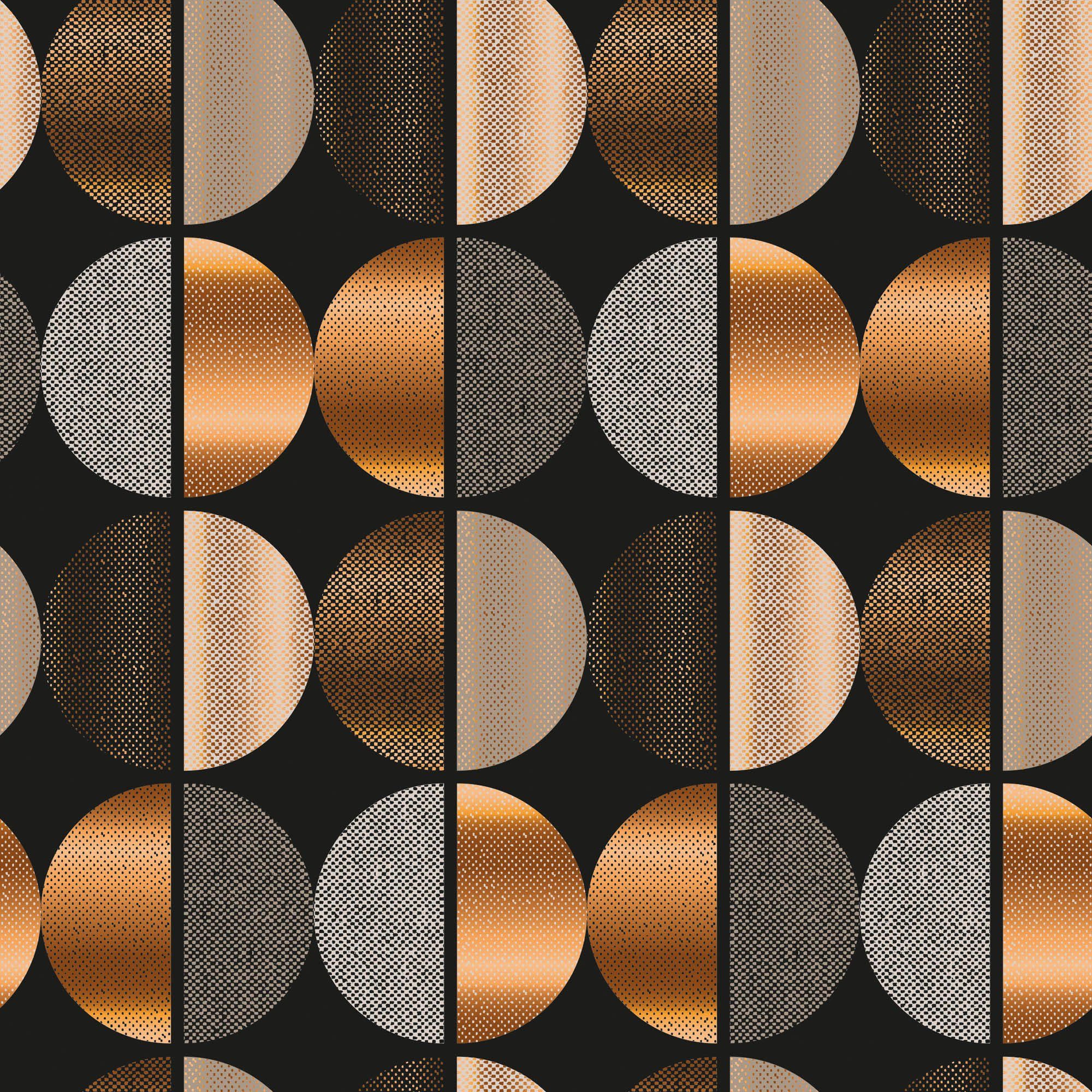 queence Sierkussen Charlie Kussenhoes, cirkels, vormen, bronzen kleur, geometrisch, abstract, elegant (1 stuk)