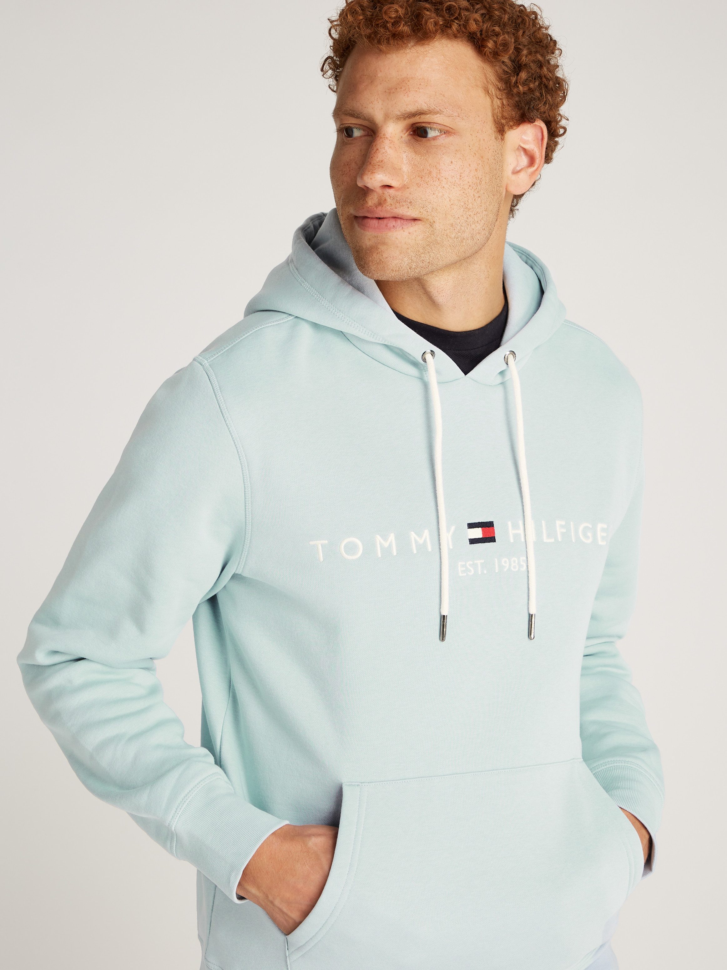 Tommy Hilfiger Hoodie TOMMY LOGO HOODY met capuchon en kangoeroezak