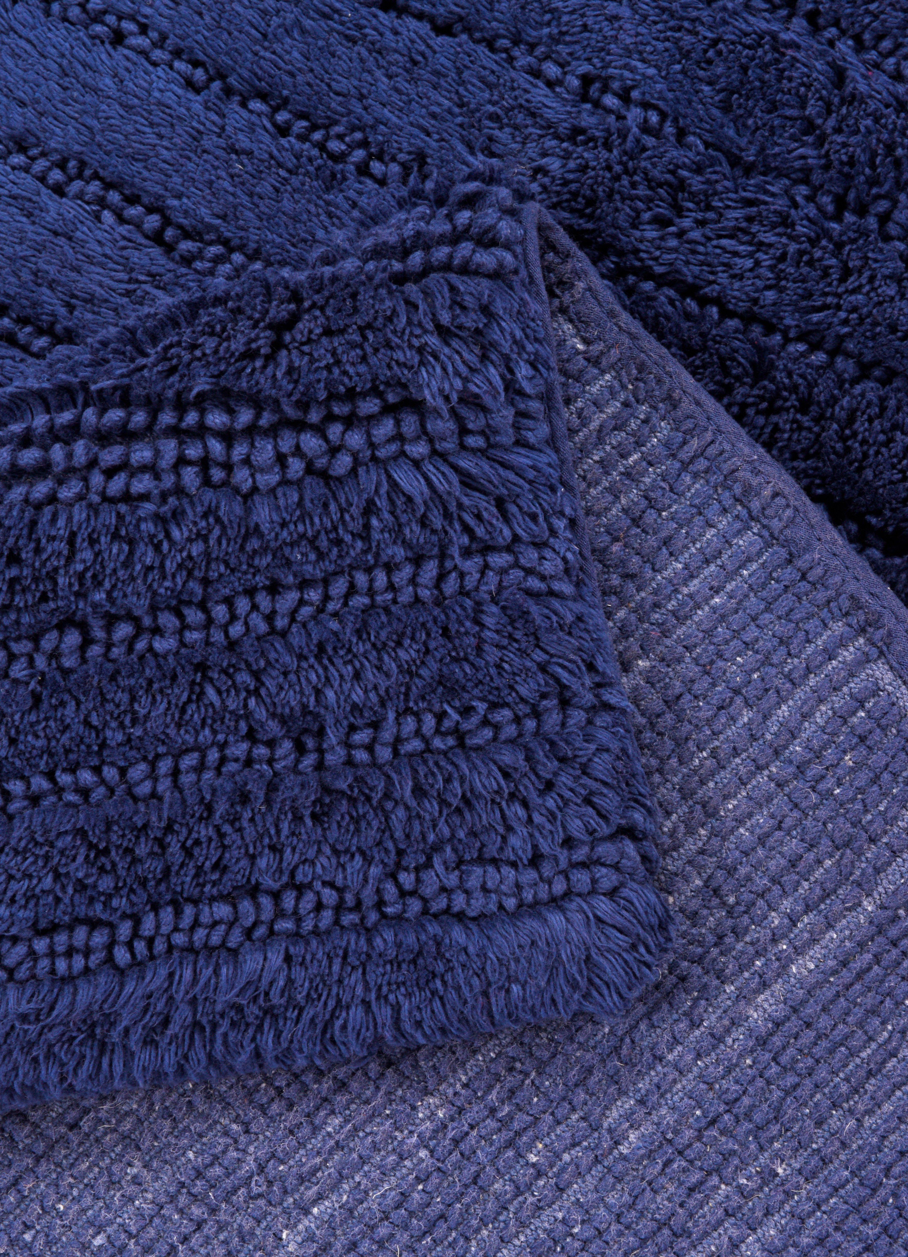 TOM TAILOR HOME Badmat Cotton Stripes Unikleurig, gestreept, puur katoen, reliëfeffect (1 stuk)