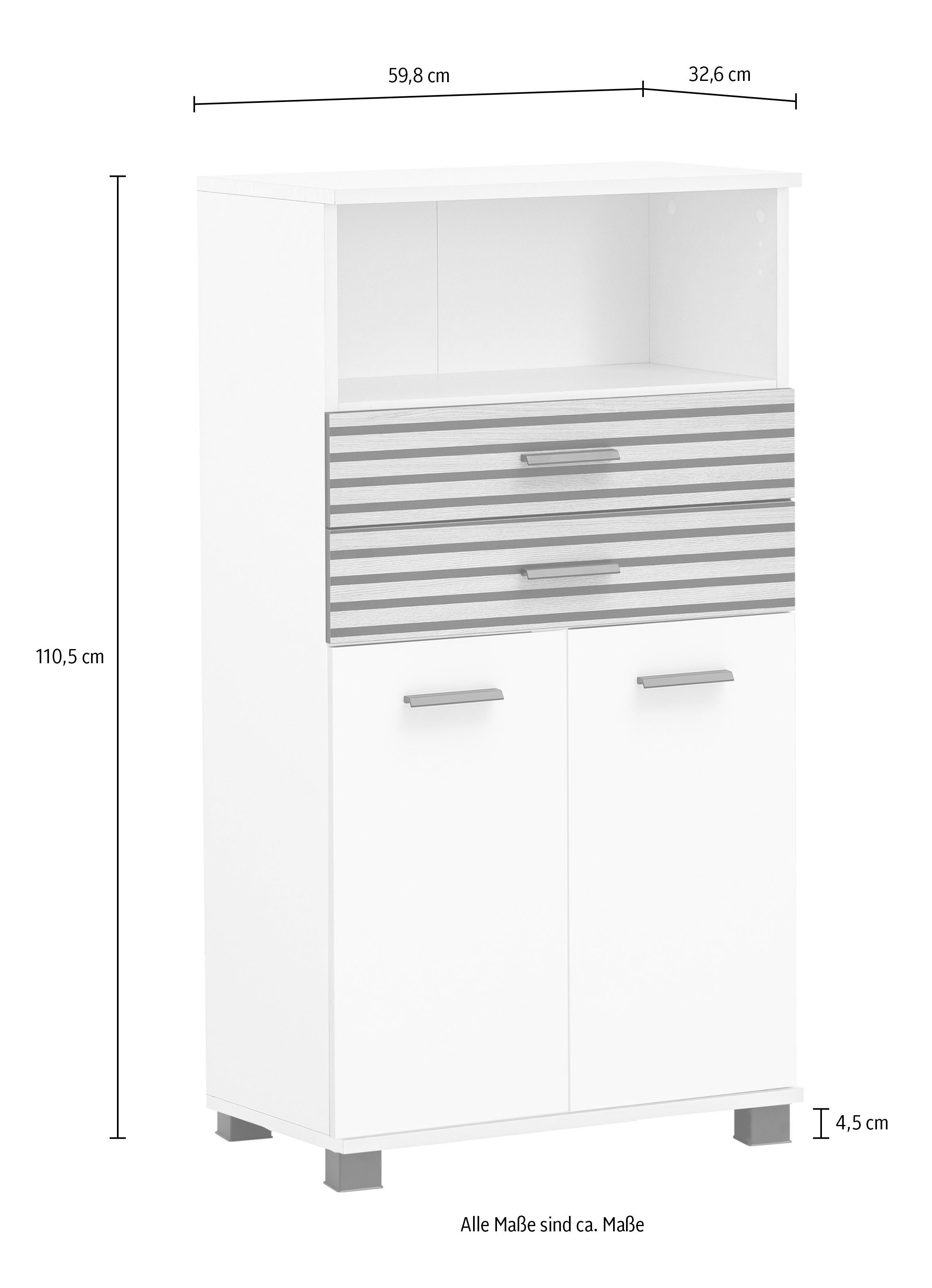 Schildmeyer Halfhoge kast Katta, breedte 60 cm Lades met akoestische print