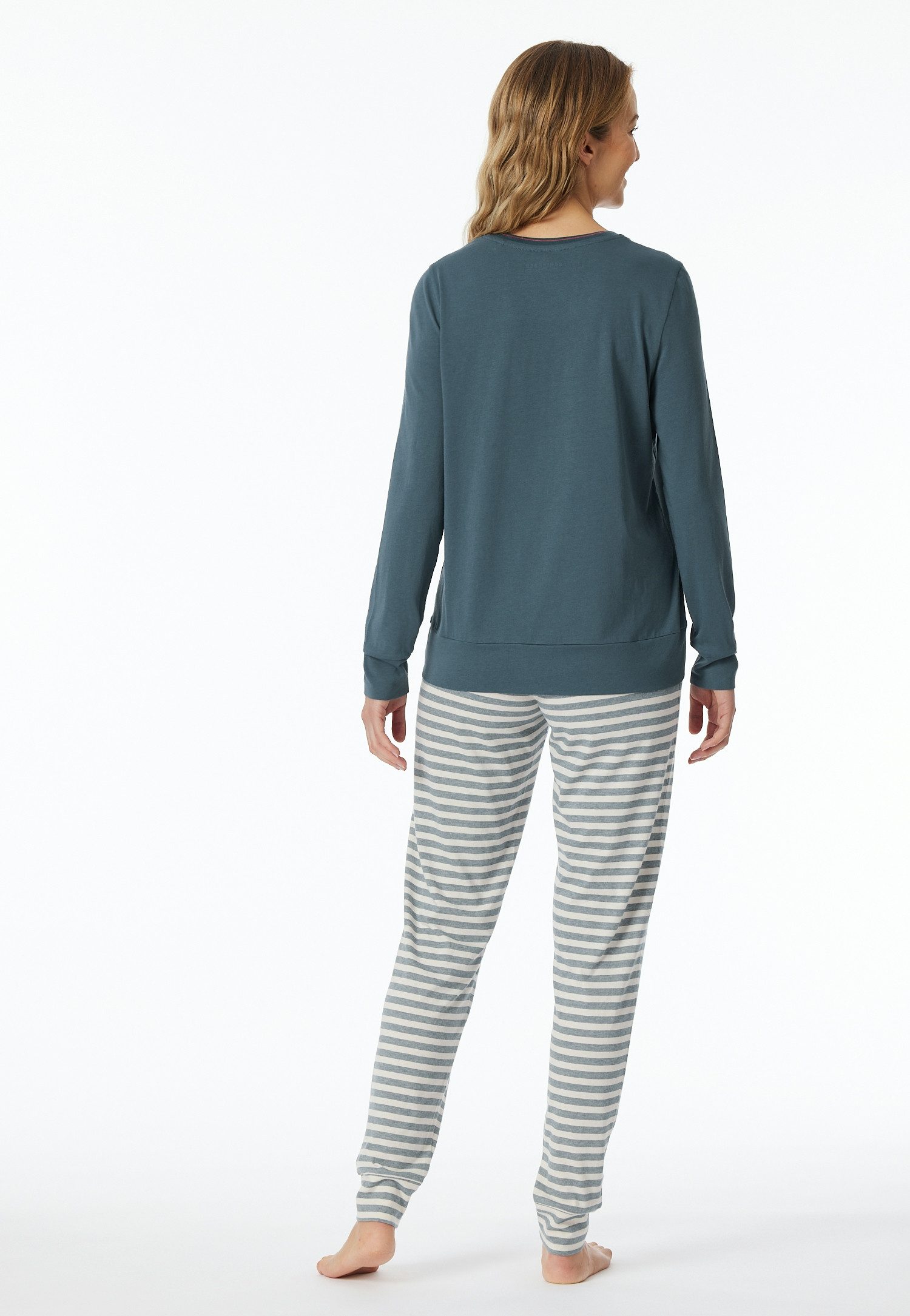 Schiesser Pyjama "Casual Essentials" met gestreepte broek (2-delig)