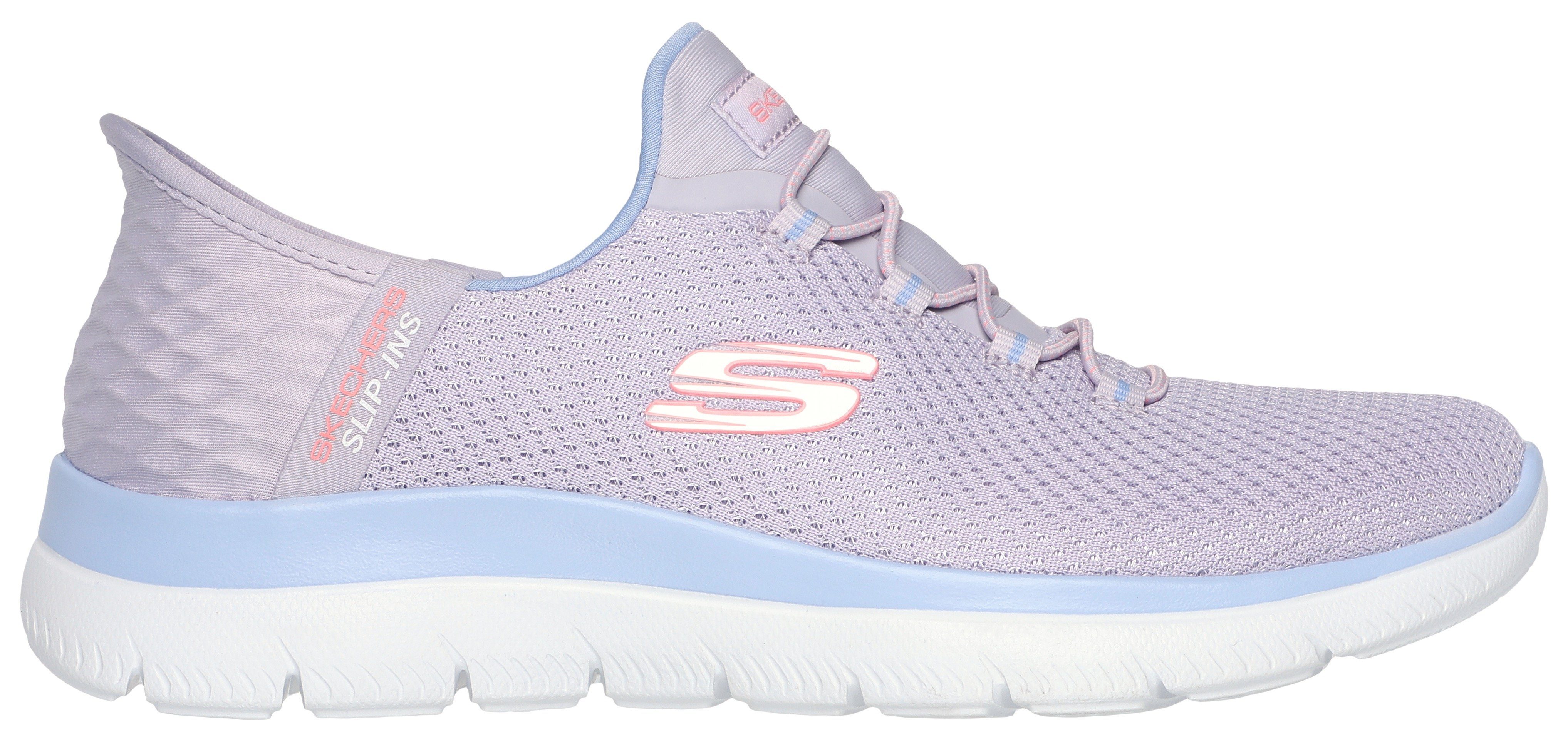Skechers Slip-on sneakers SUMMITS-DIAMOND DREAM Instapschoen, vrijetijdsschoen met praktische slip-in functie