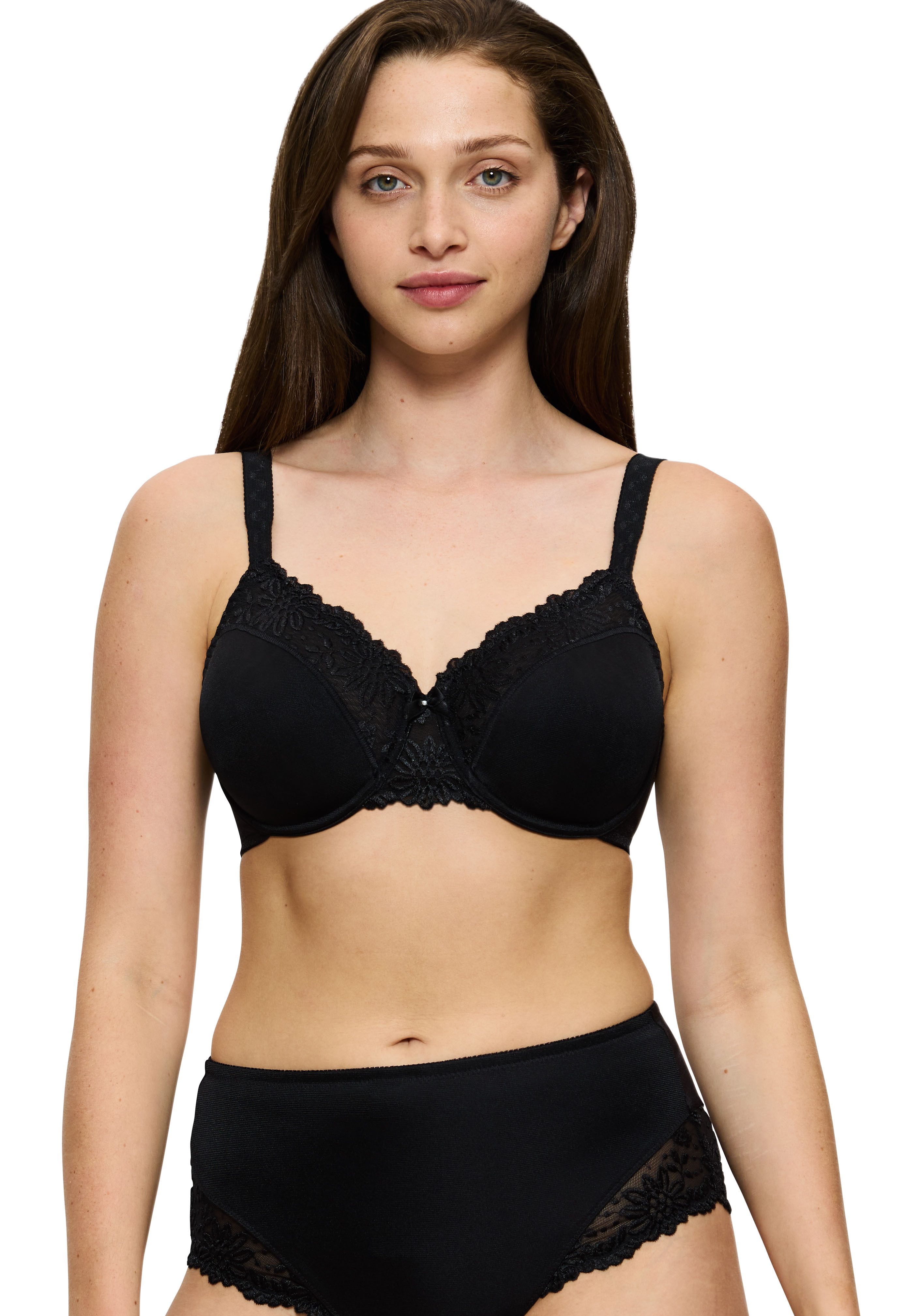 Triumph Minimizer-bh Ladyform Soft W X maakt de borst optisch kleiner met een cupmaat dames minimizer bh's maat 80 G zwart