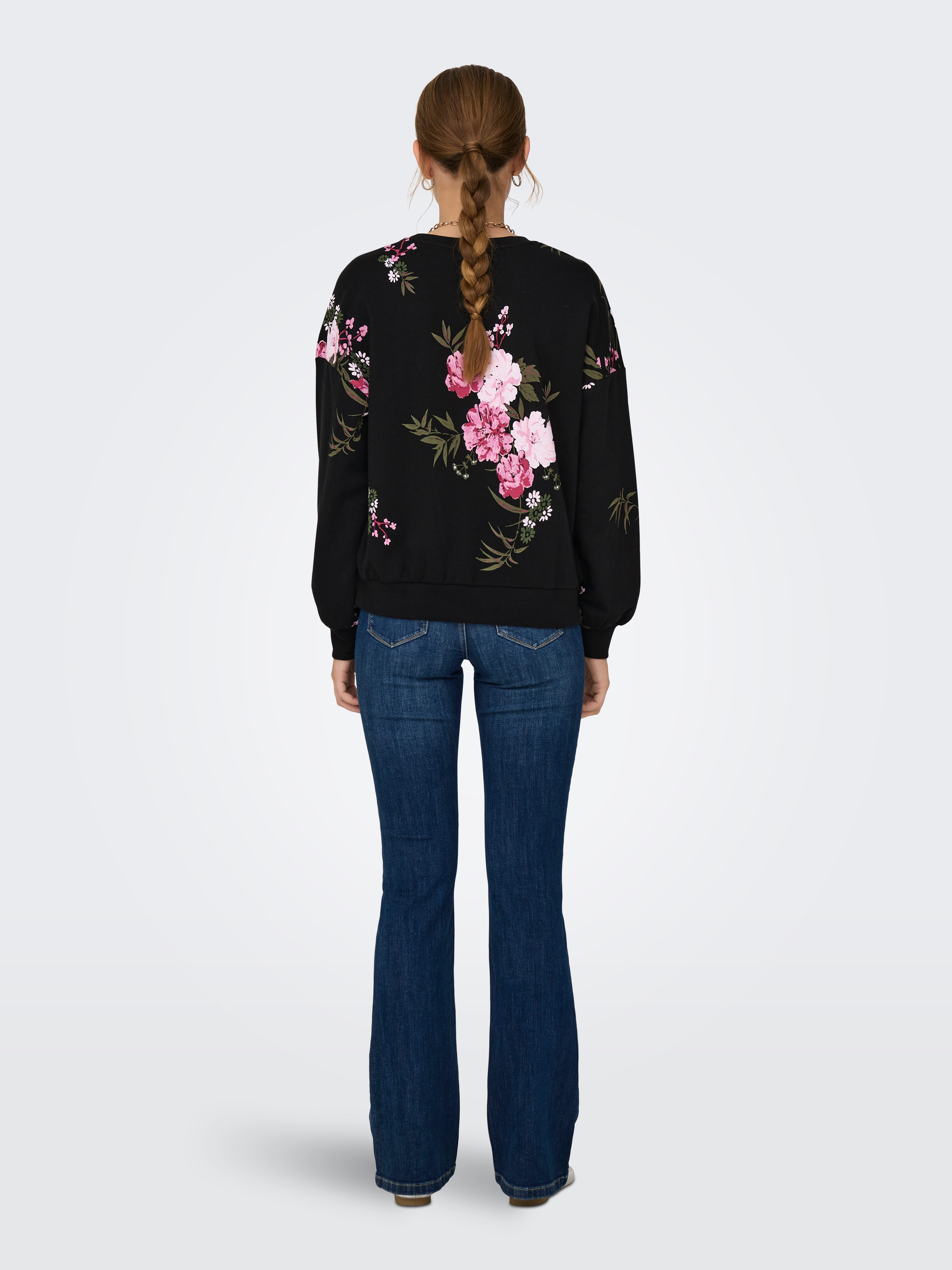 Only Sweatshirt ONLWANTED L/S AOP FLOWERS SWEAT CS JRS