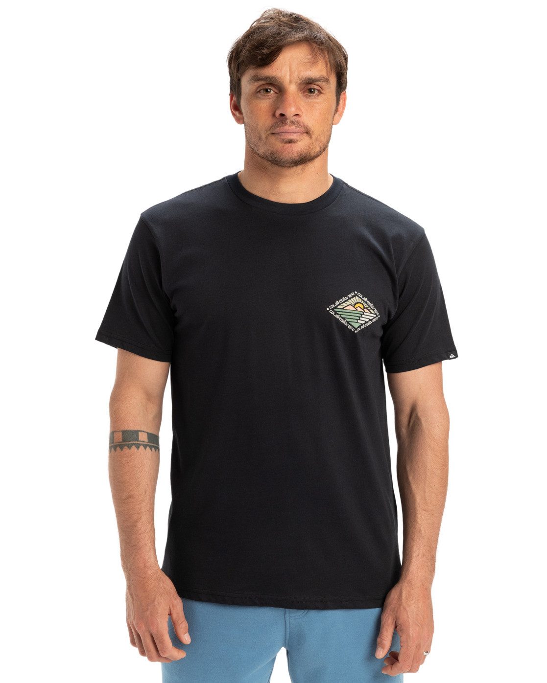 Quiksilver T-shirt Evo Future Islands heren t-shirts maat S zwart
