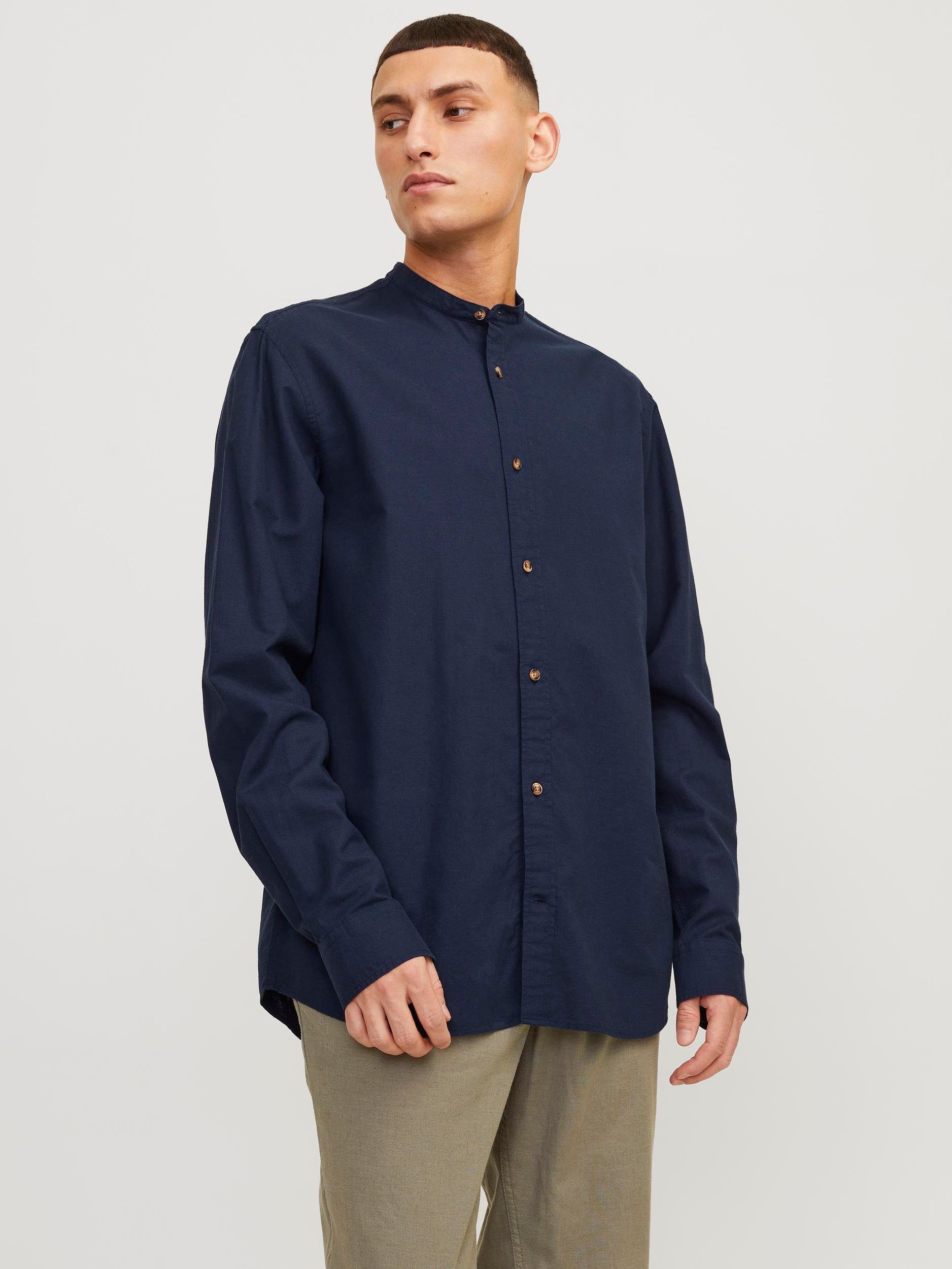 Jack & Jones Overhemd met lange mouwen JJESUMMER BAND LINEN BLEND SHIRT LS SN