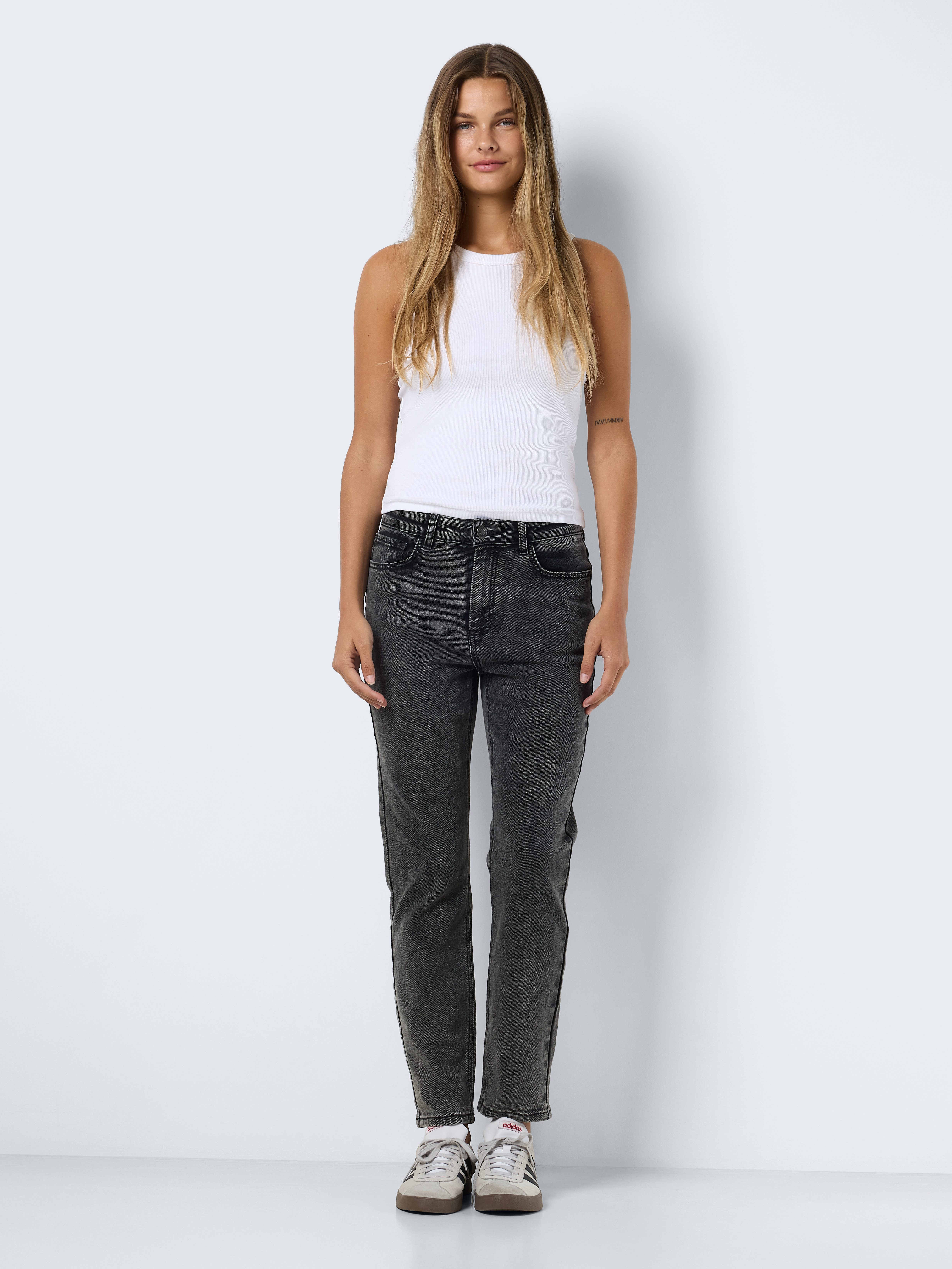 Noisy may High-waist jeans NMMONI HW STRAIGHT ANK ACID AZ391DG NOOS