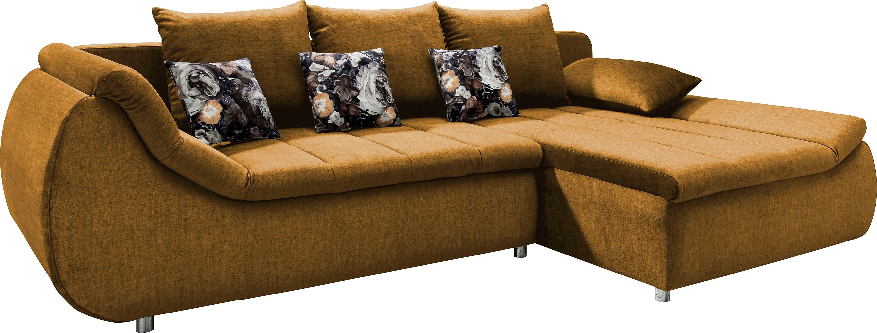 INOSIGN Hoekbank Imola elegant en modern, actuele stiksels in de zitting, comfortabel, L-vorm