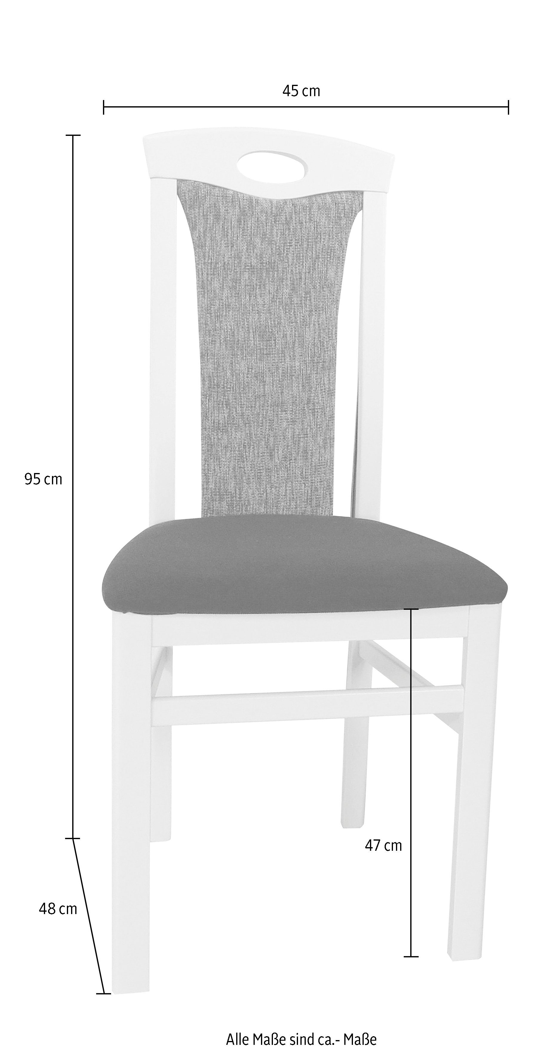 Home affaire Stoel met 4 poten Kasia (set, 2 stuks)