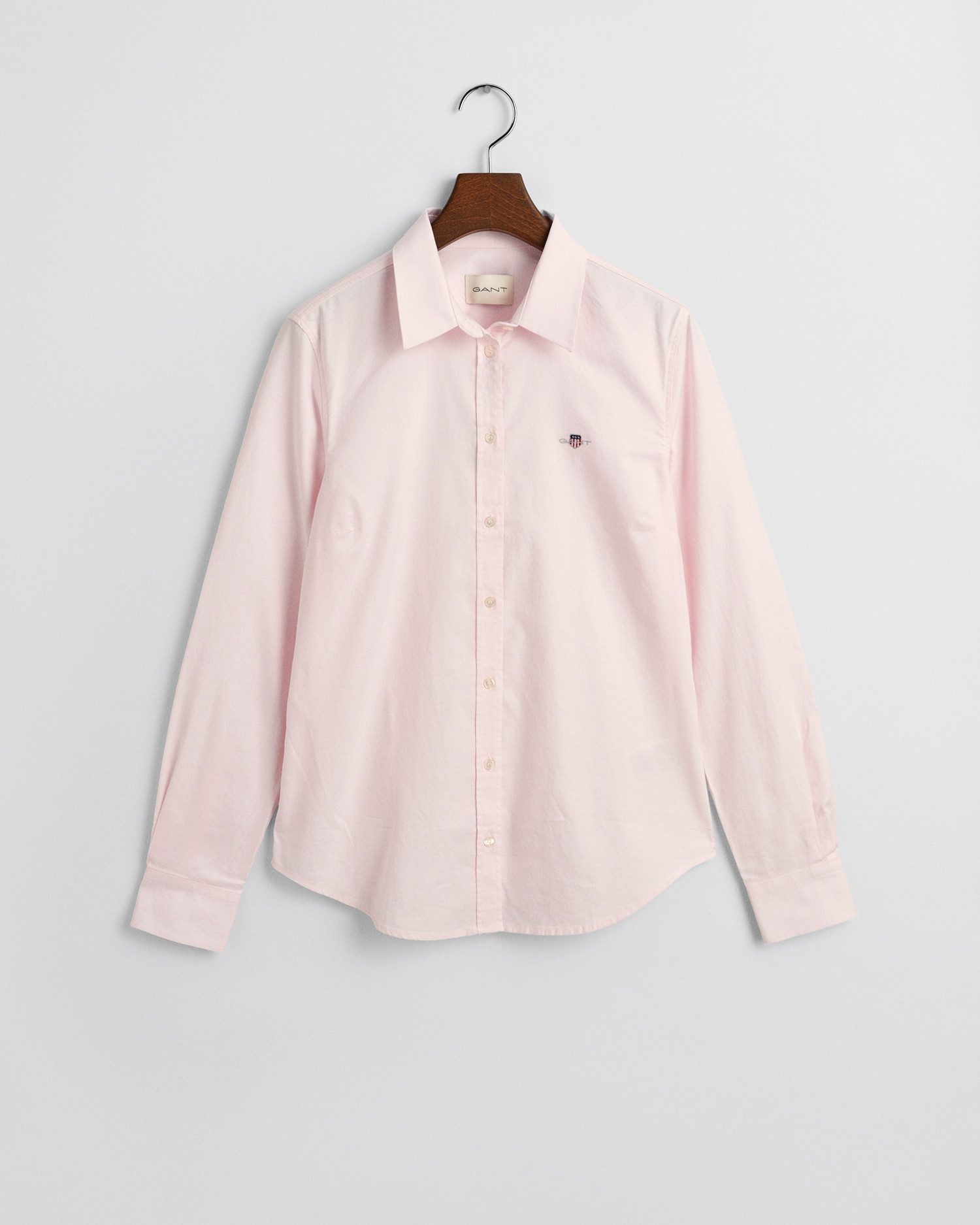 Gant Blouse met lange mouwen Nieuwe Slim Stretch Oxford Blouse voor comfortabel zitten en bewegingsvrijheid, new slim stretch, kreukvrij
