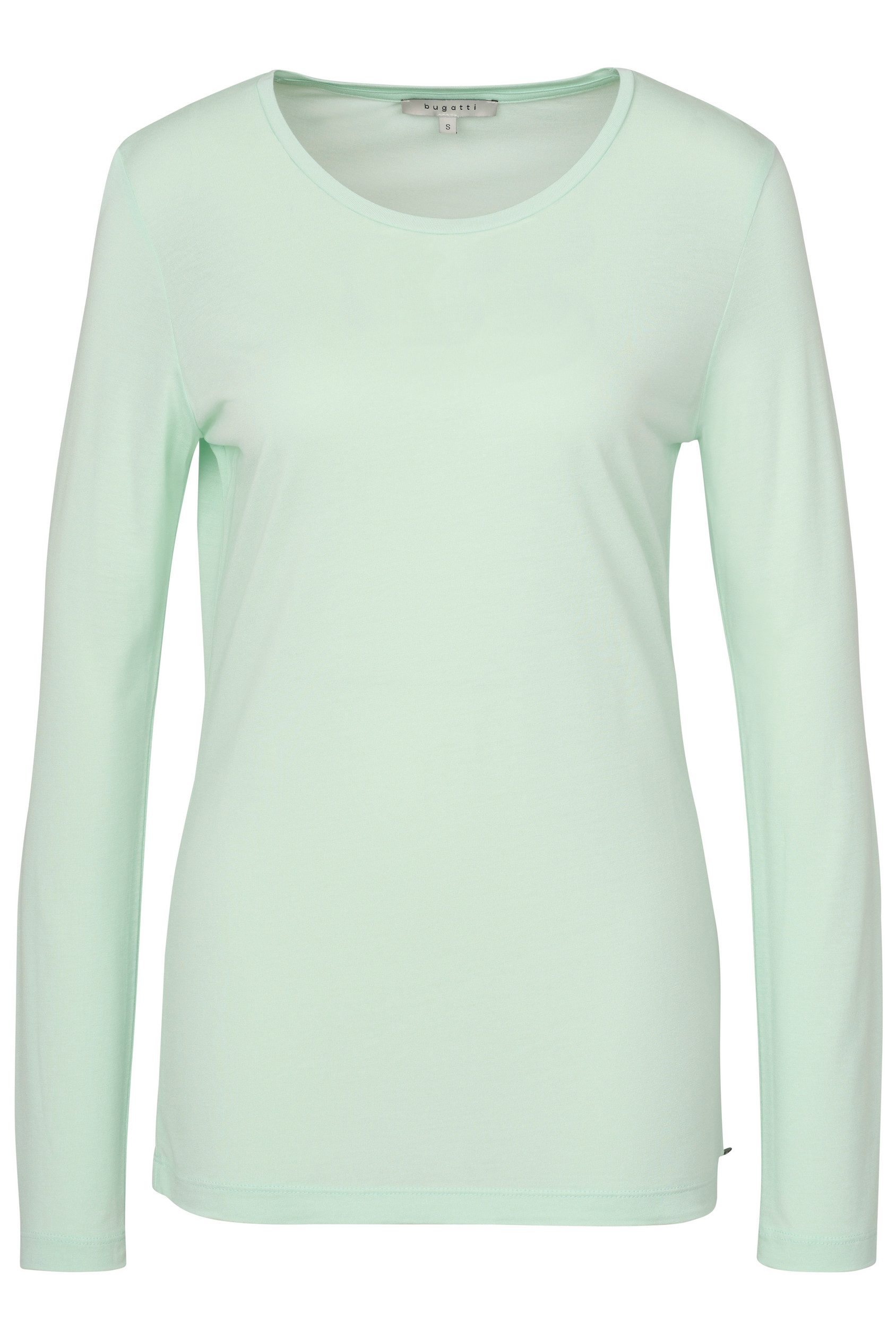 Bugatti Shirt met lange mouwen met ronde hals