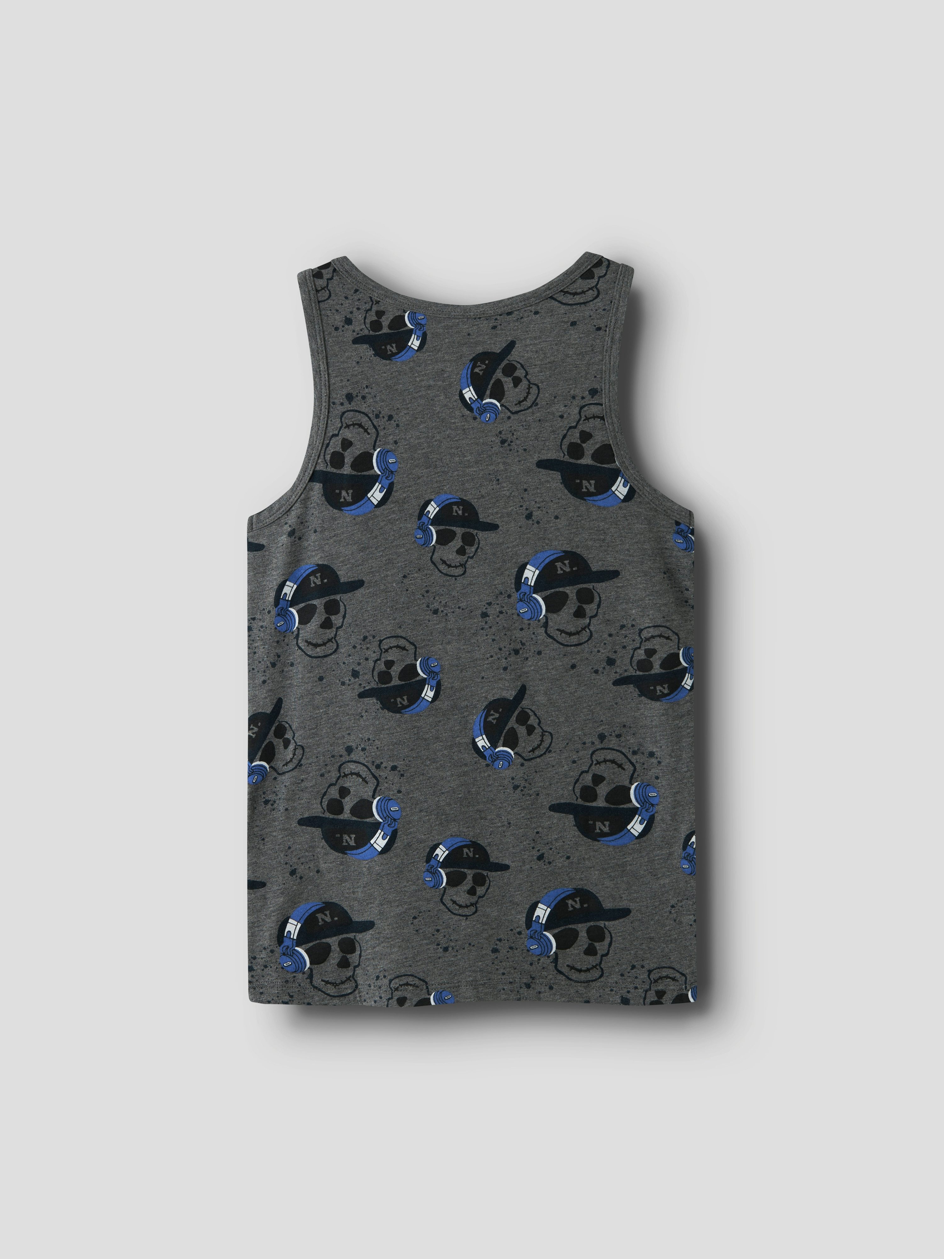 Name It Hemd NKMTANK TOP 2P DARK GREY MEL SKULL NOOS (set, 2 stuks)