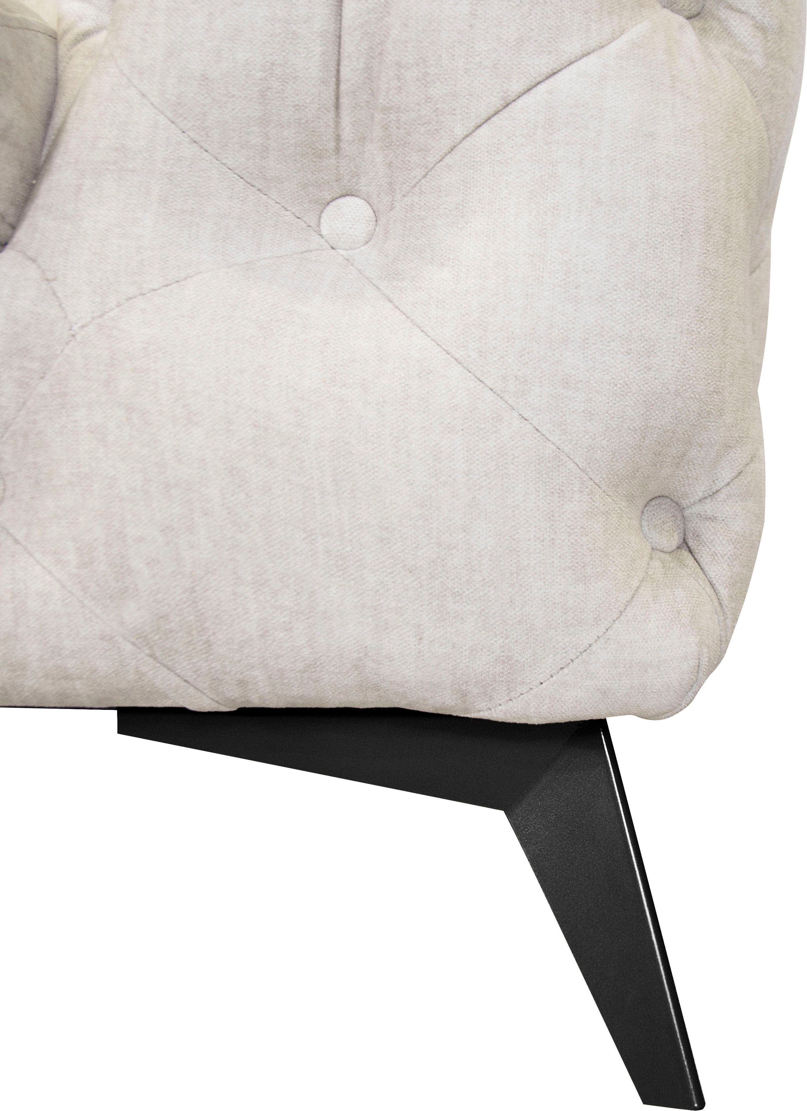 Leonique Chesterfield-fauteuil Glynis Fauteuil luxueuze capitonnage, moderne chesterfield look, kleur van de poten ter keuze