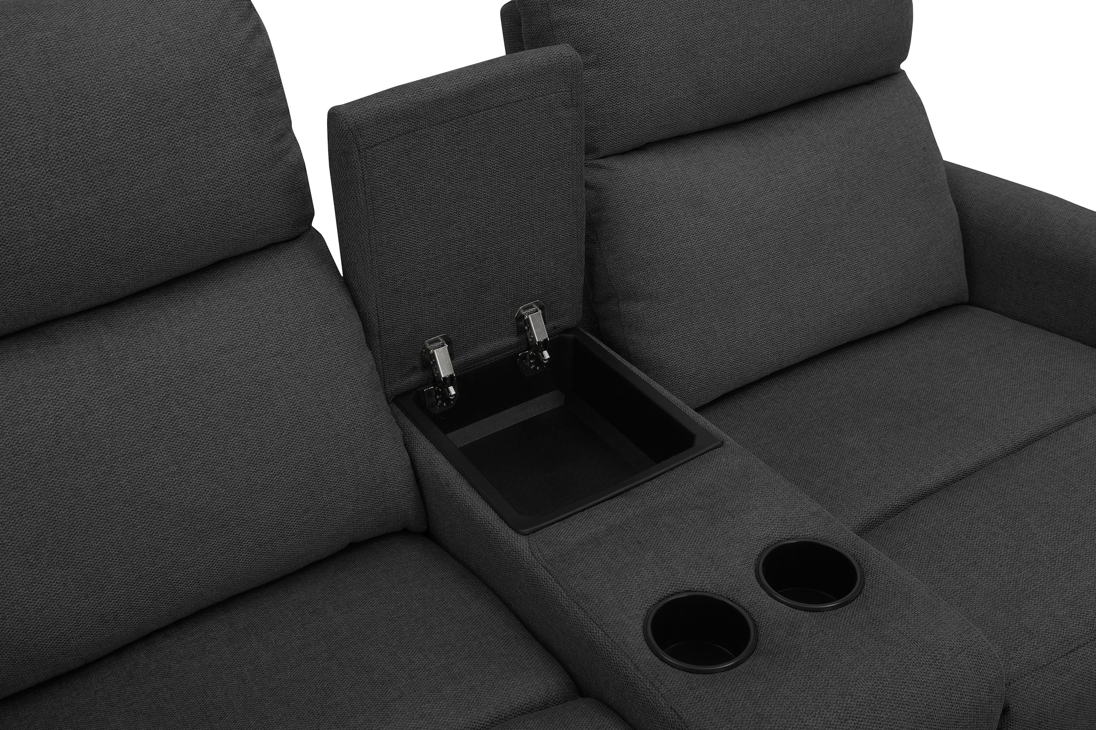 Home affaire 2-zitsbank Daoulas, 2-zits bioscoopbank, TV-fauteuil, multimedia bank