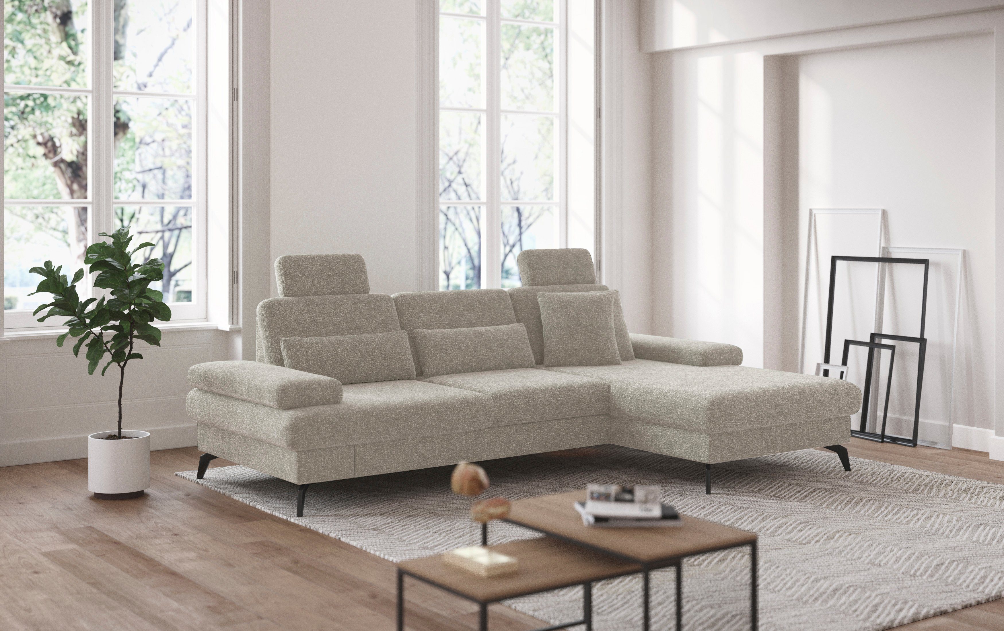 sit&more Hoekbank Morris L-vorm, incl. zitdiepteverstelling keuze uit armleuningverstelling, bedfunctie & bedlade