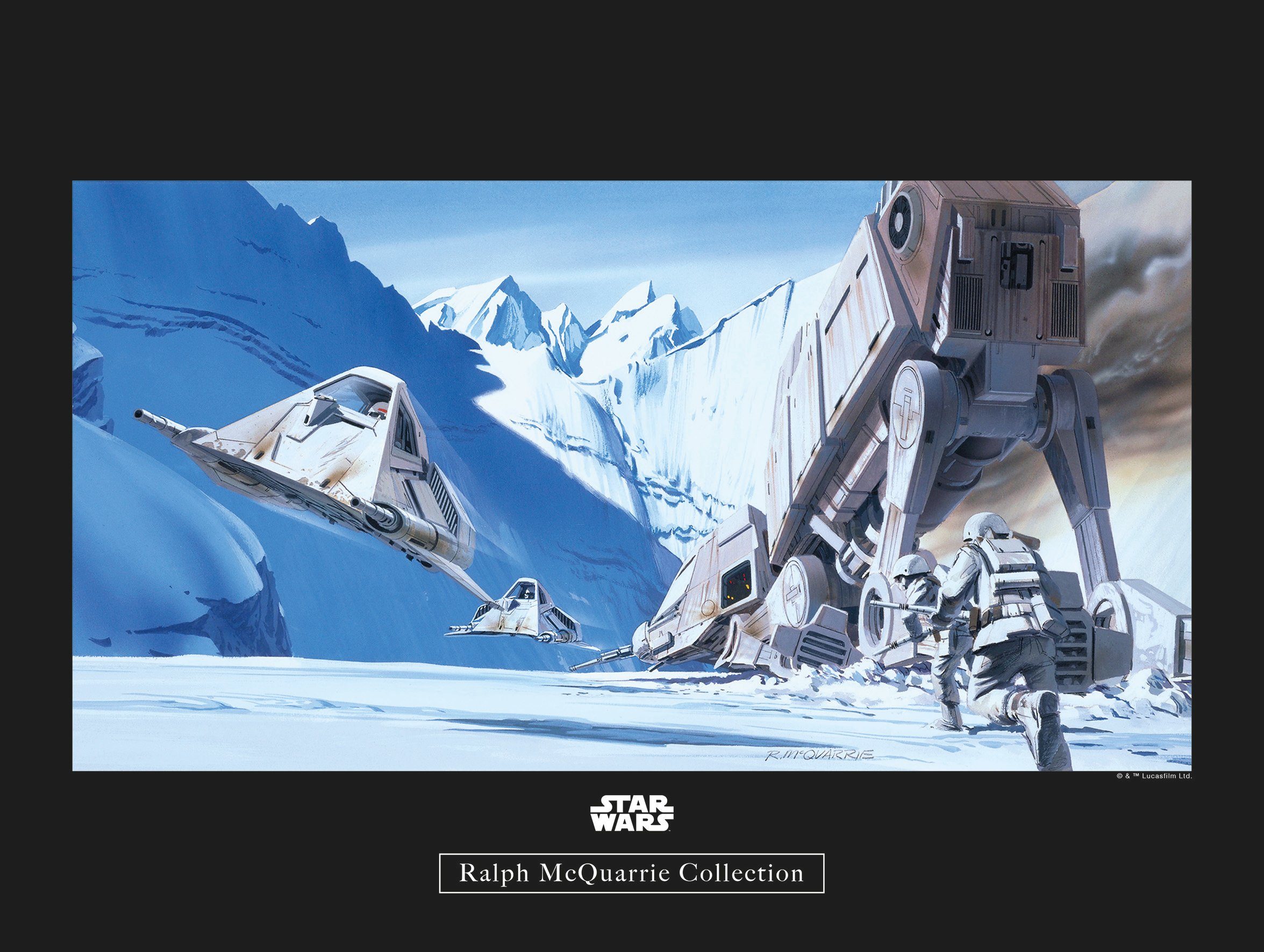 Komar Poster Star Wars Classic RMQ Hoth Battle Snowspeeder