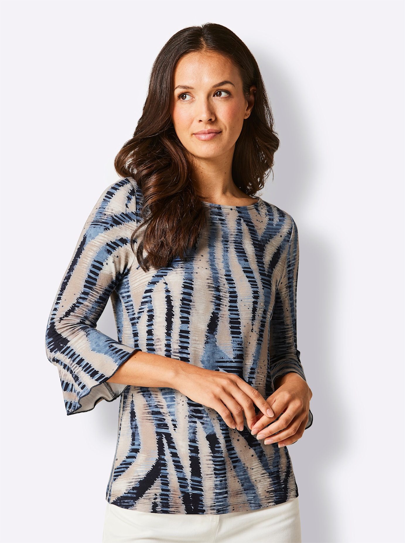 CREATION L PREMIUM Shirt met print Viscose-zijden shirt (1-delig)
