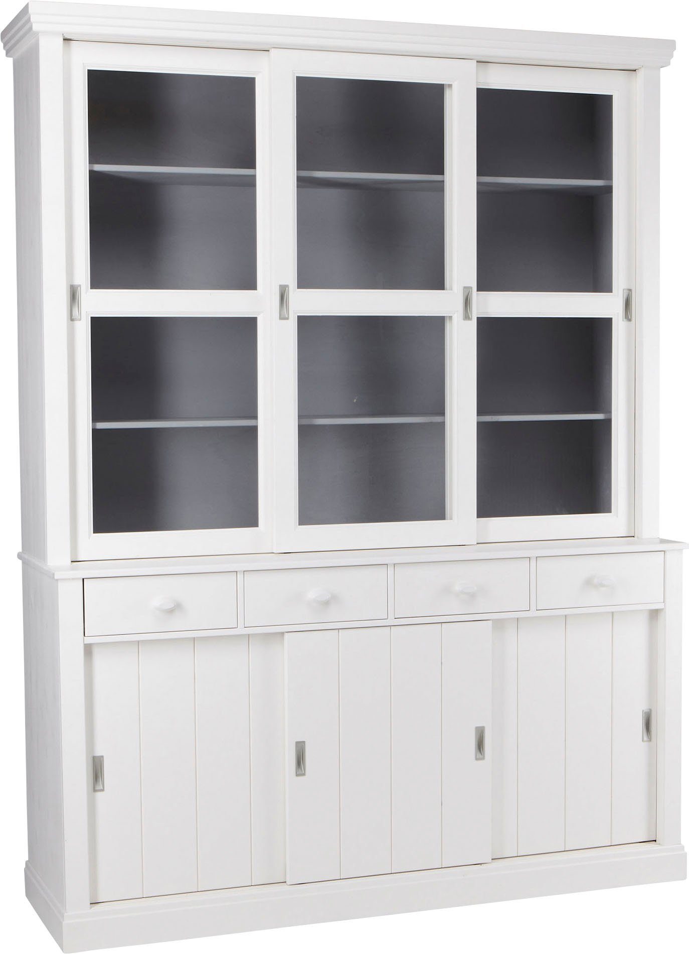 WOOOD Buffetkast Lagos veel opbergruimte, met glazen deuren, h 213 cm x b 163 cm