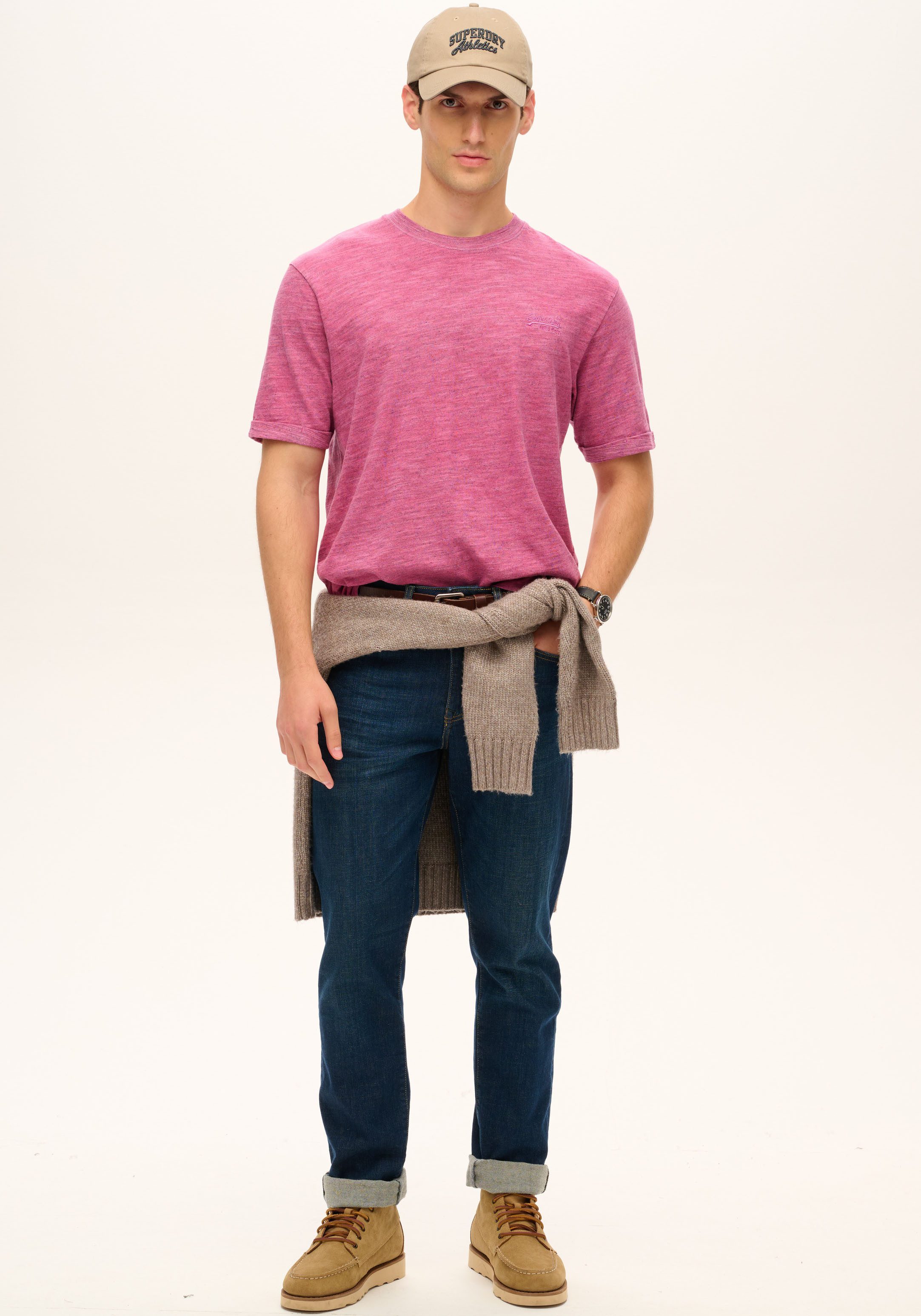 Superdry Shirt met ronde hals OD SLUB MARL T SHIRT