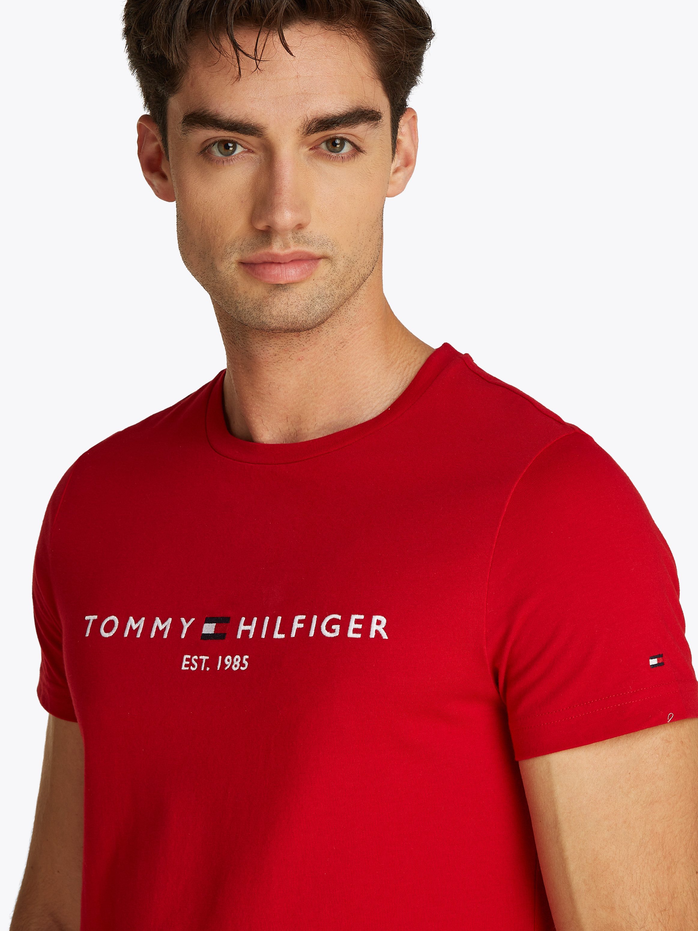 Tommy Hilfiger T-shirt Tommy Logo Tee van duurzaam katoen