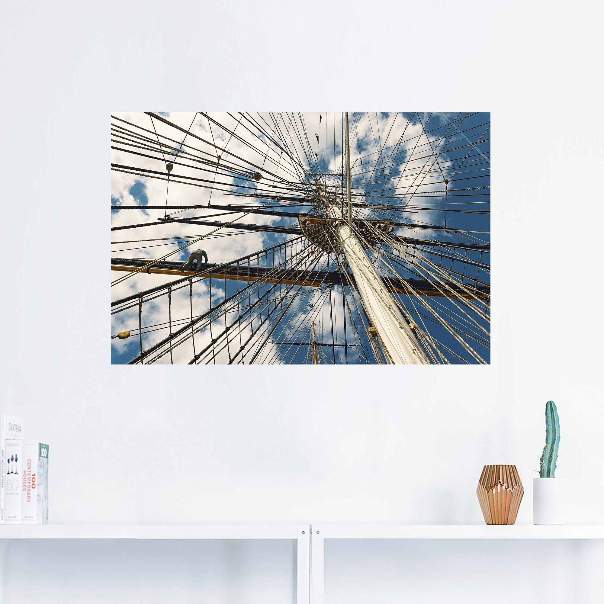 Artland Artprint Scheepsmast als artprint van aluminium, artprint op linnen, muursticker of poster in verschillende maten