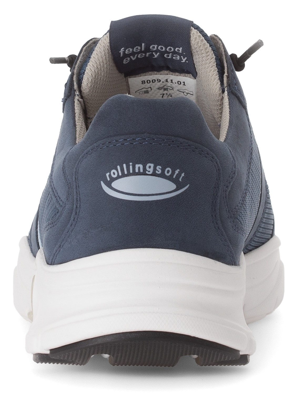 Gabor Rollingsoft Slip-on sneakers , vrijetijdsschoen, lage schoen, slipper met logo op de hiel, breedte g