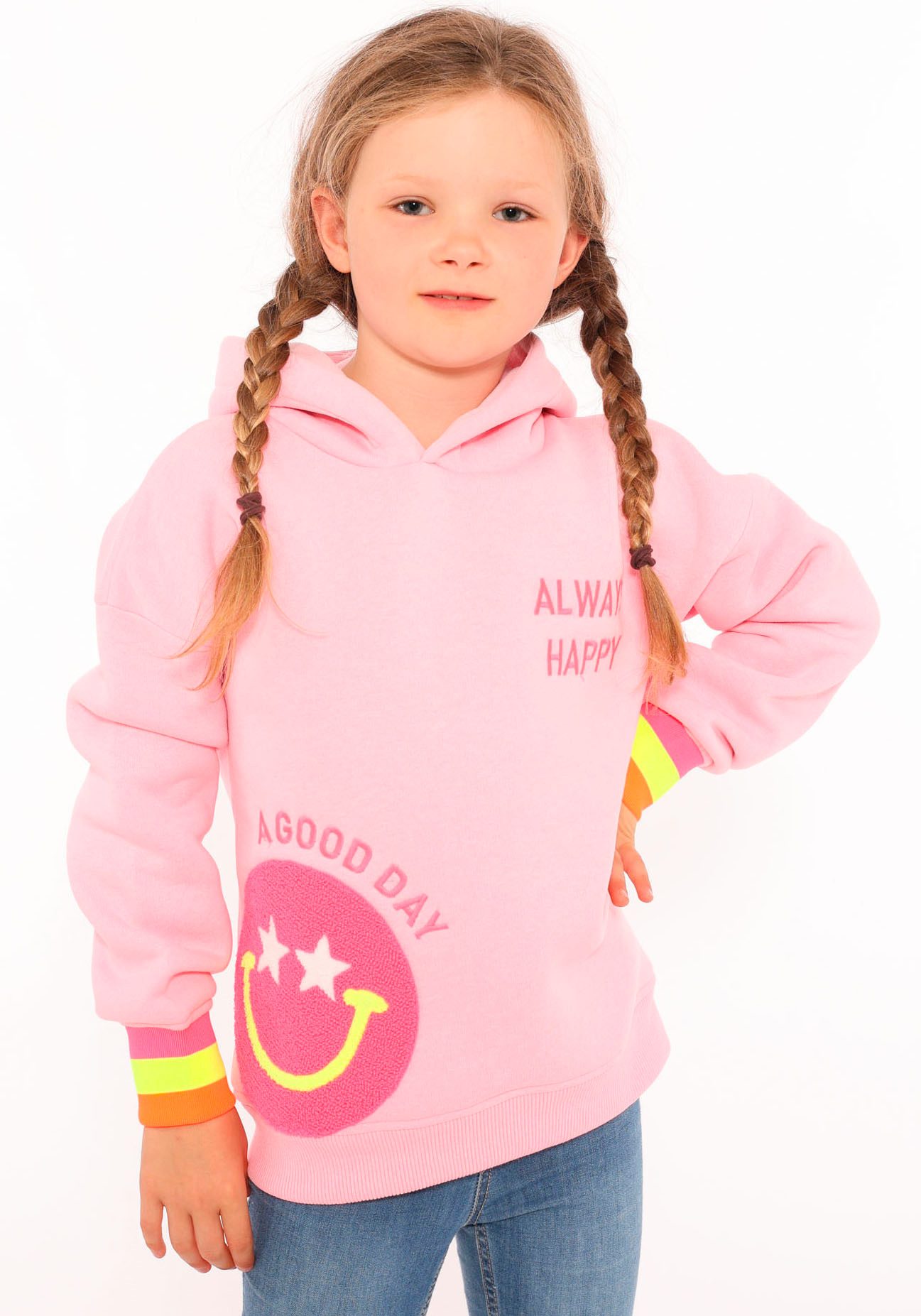 Zwillingsherz Hoodie Always Happy Kids