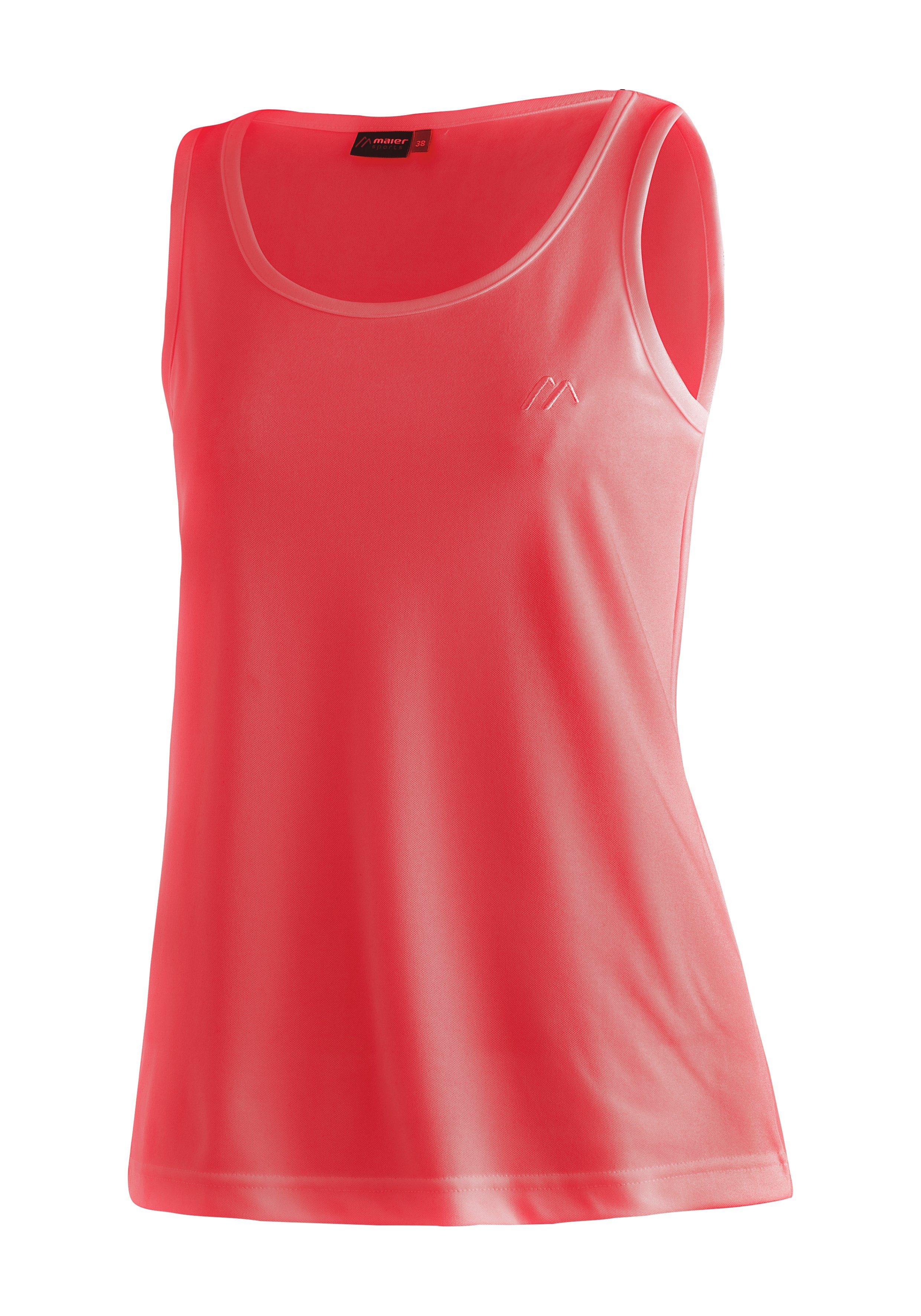 maier sports functioneel shirt petra damestanktop voor sport en outdooractiviteiten, mouwloos shirt rood