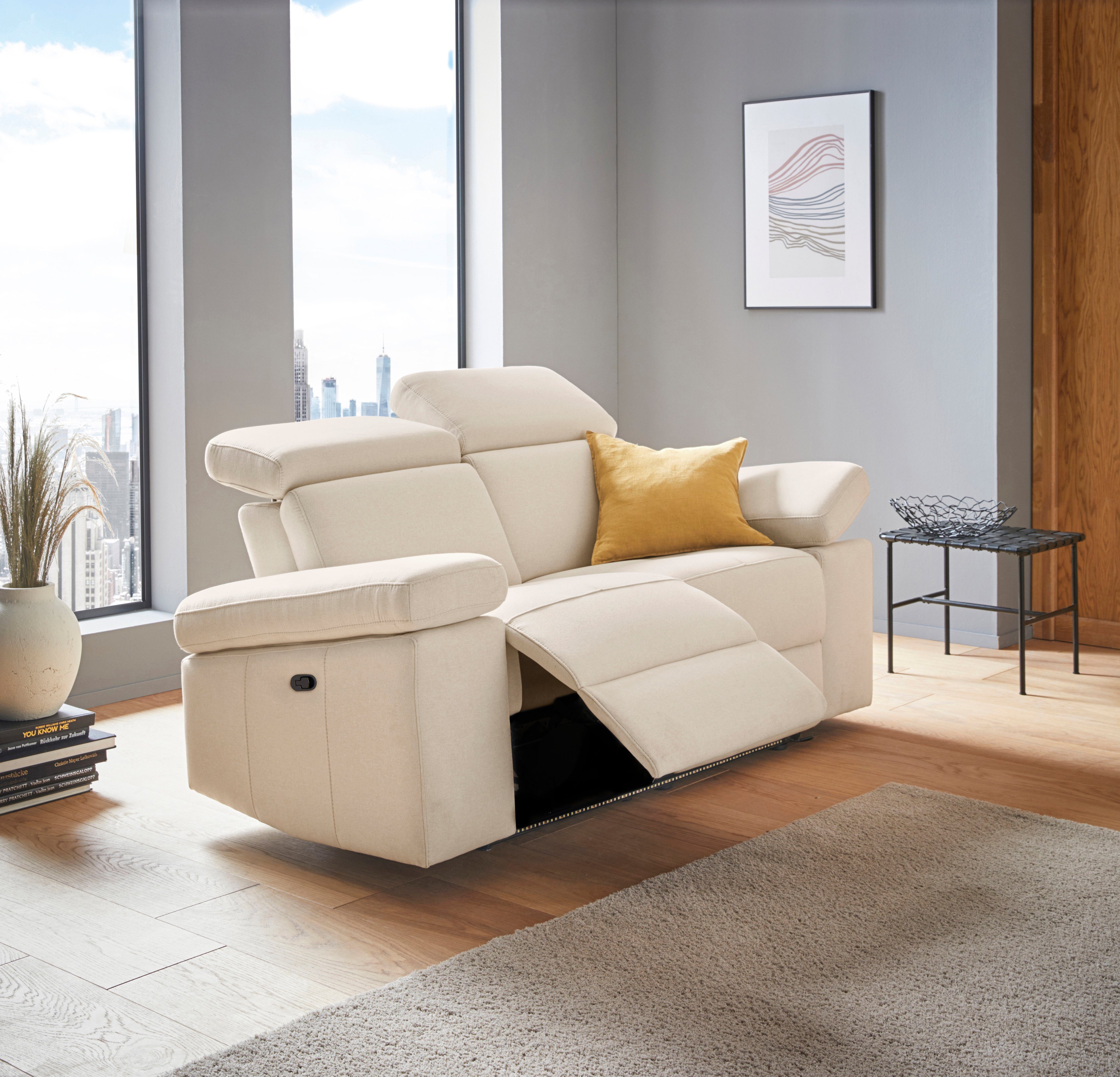 Places of Style 2-zitsbank Kilado met relaxfunctie, verstelbare armleuning, verstelbare hoofdsteun