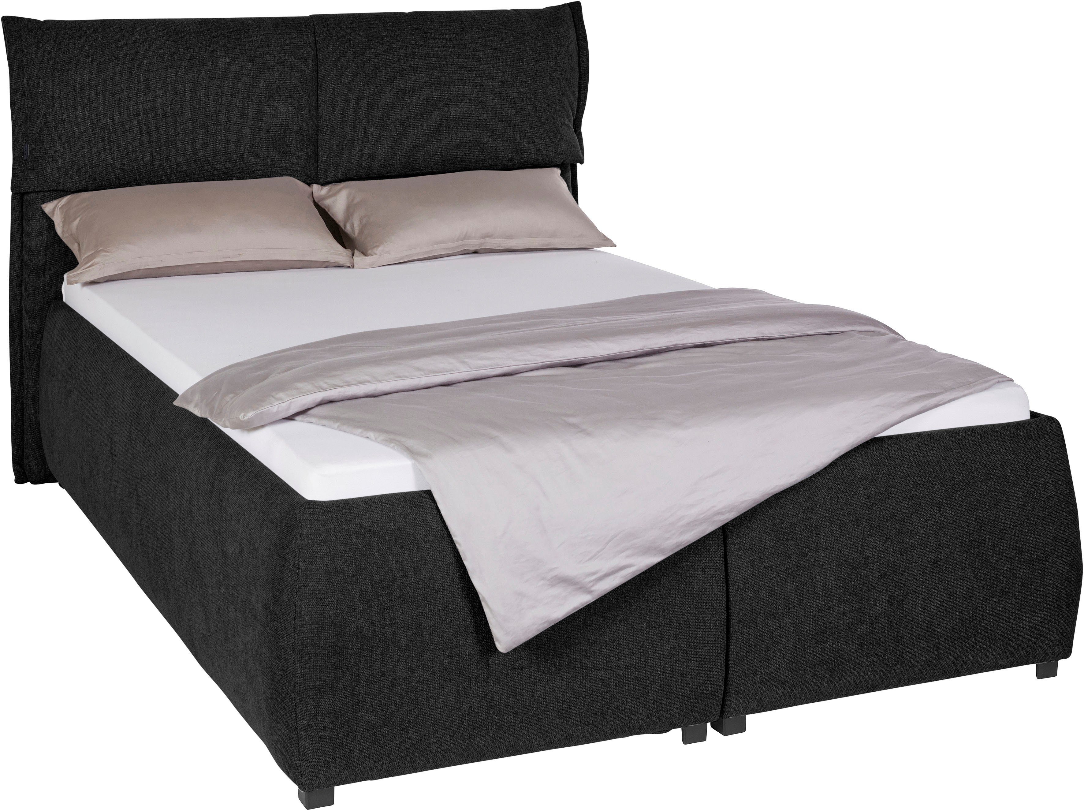 andas Gestoffeerd bed Jenson als bedframe of met 3 matrassoorten en hardheden