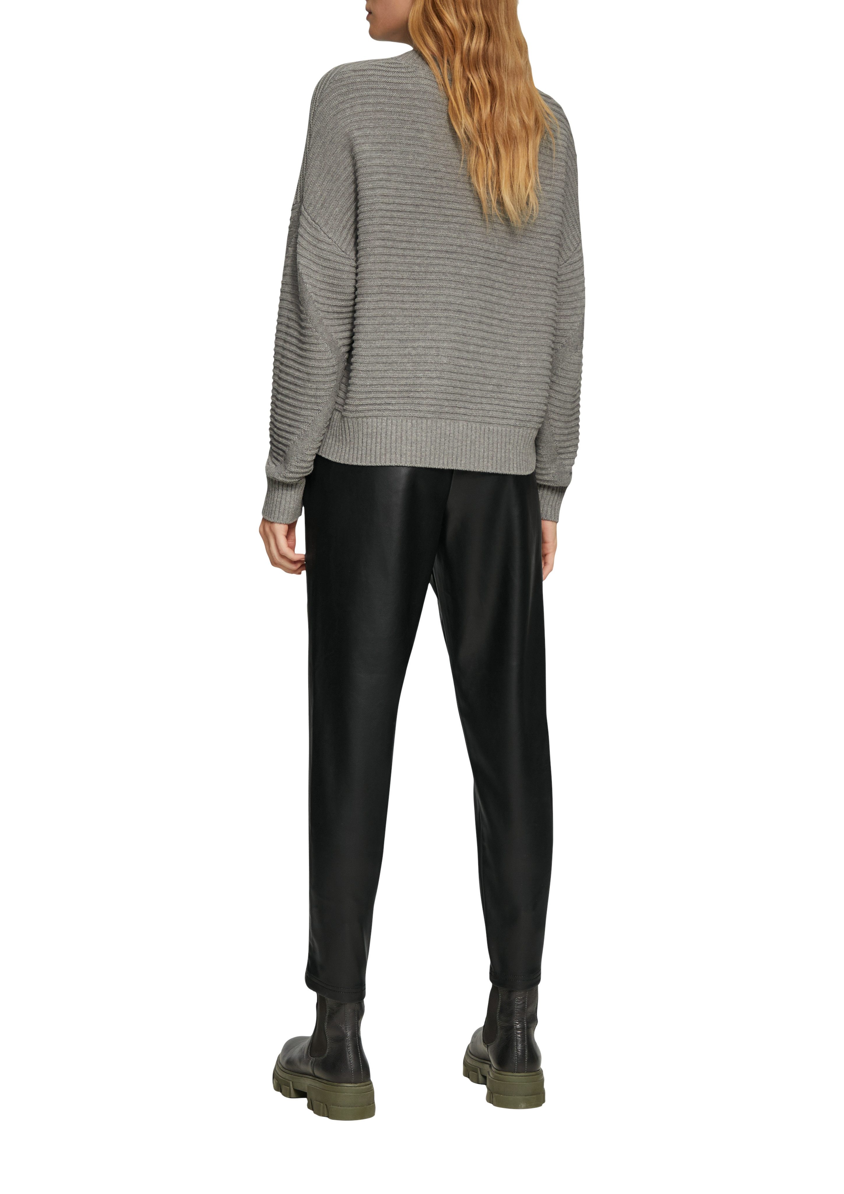 s.Oliver Imitatieleren broek met koord