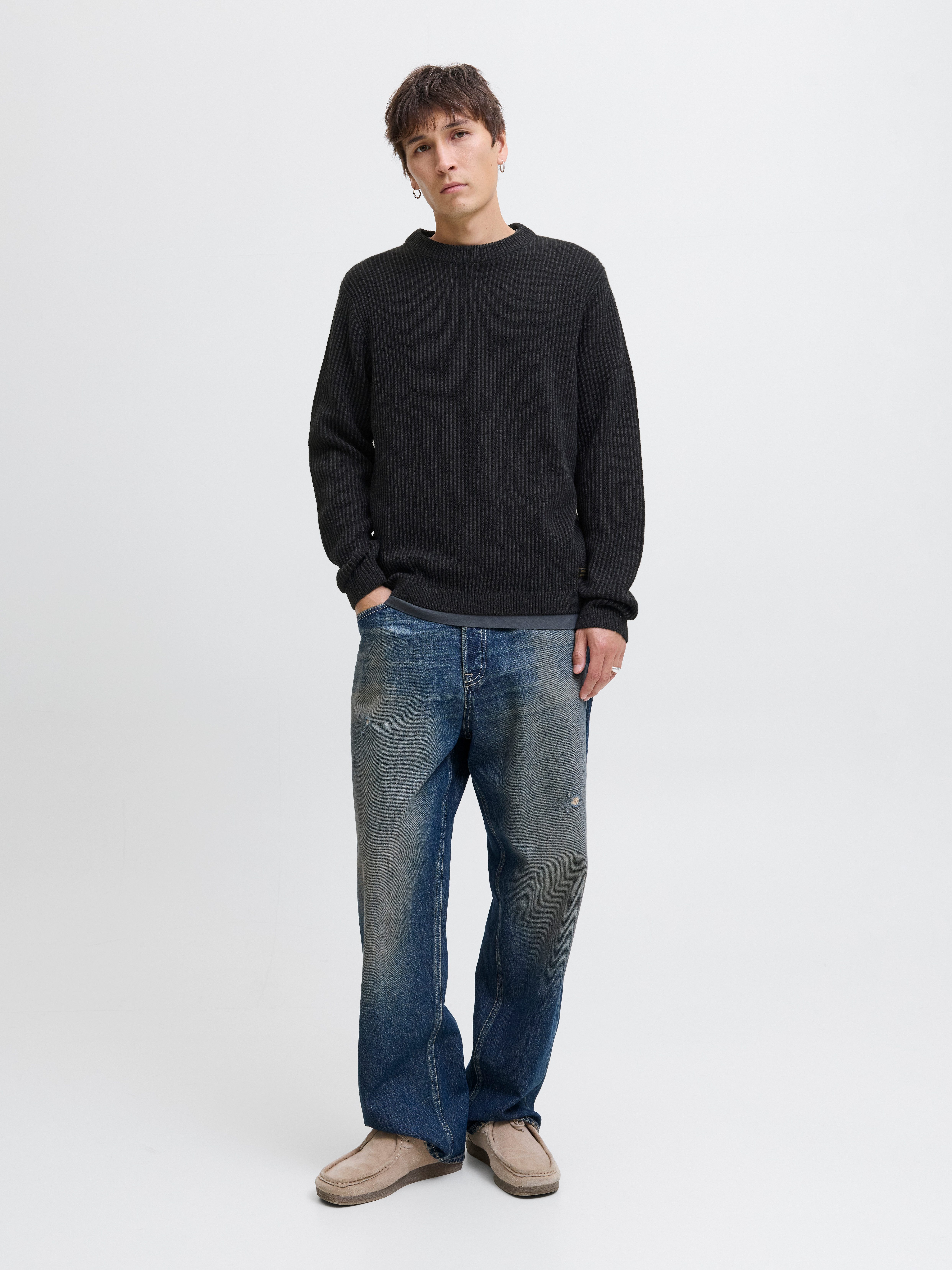 Jack & Jones Gebreide trui JJEDOVER KNIT CREW NECK SN