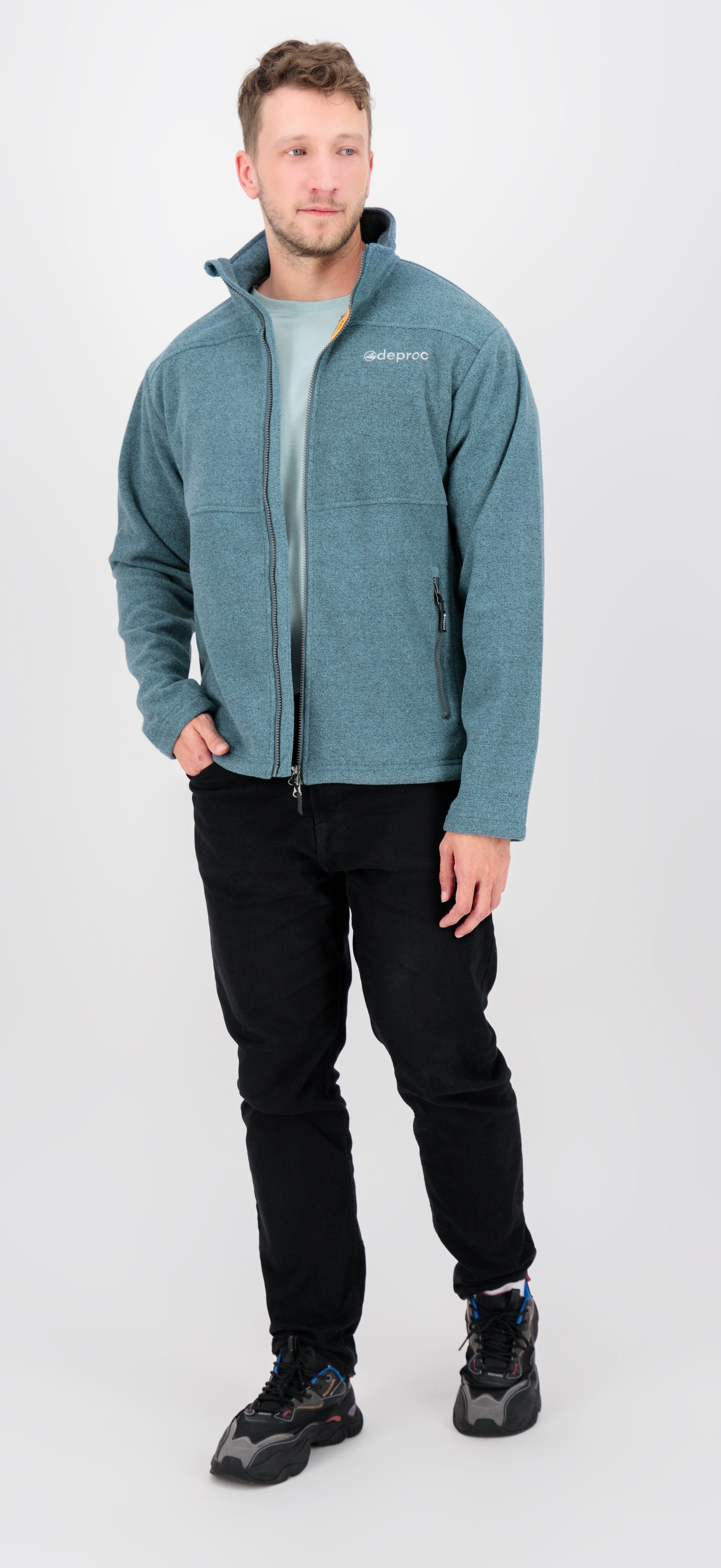 DEPROC Active Gebreid fleecejack SEWARD MN met 2-wegritssluiting