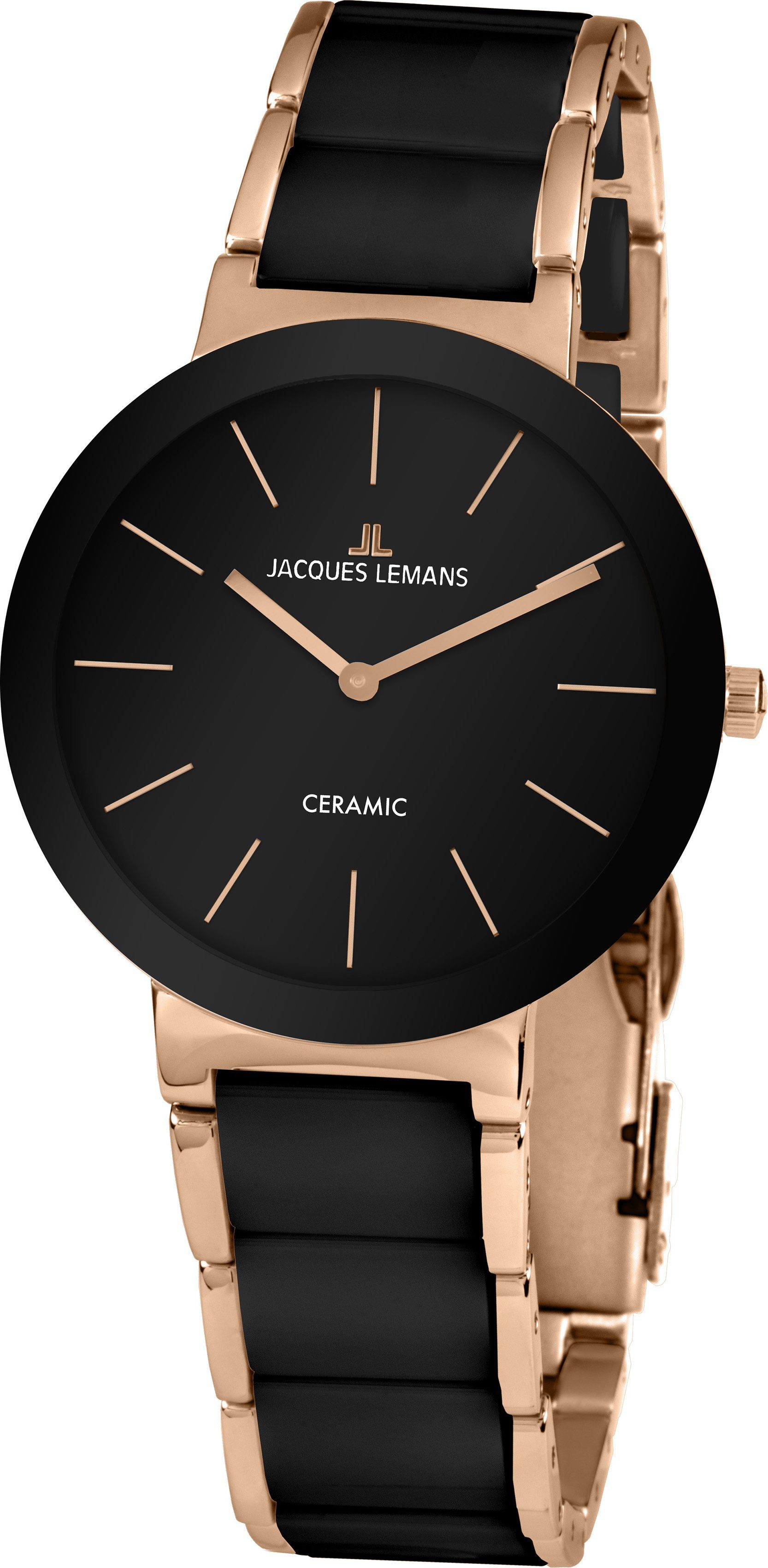 Jacques Lemans Keramisch horloge Monaco Polshorloge, herenhorloge, dameshorloge, tot 10 bar waterdicht, analoog