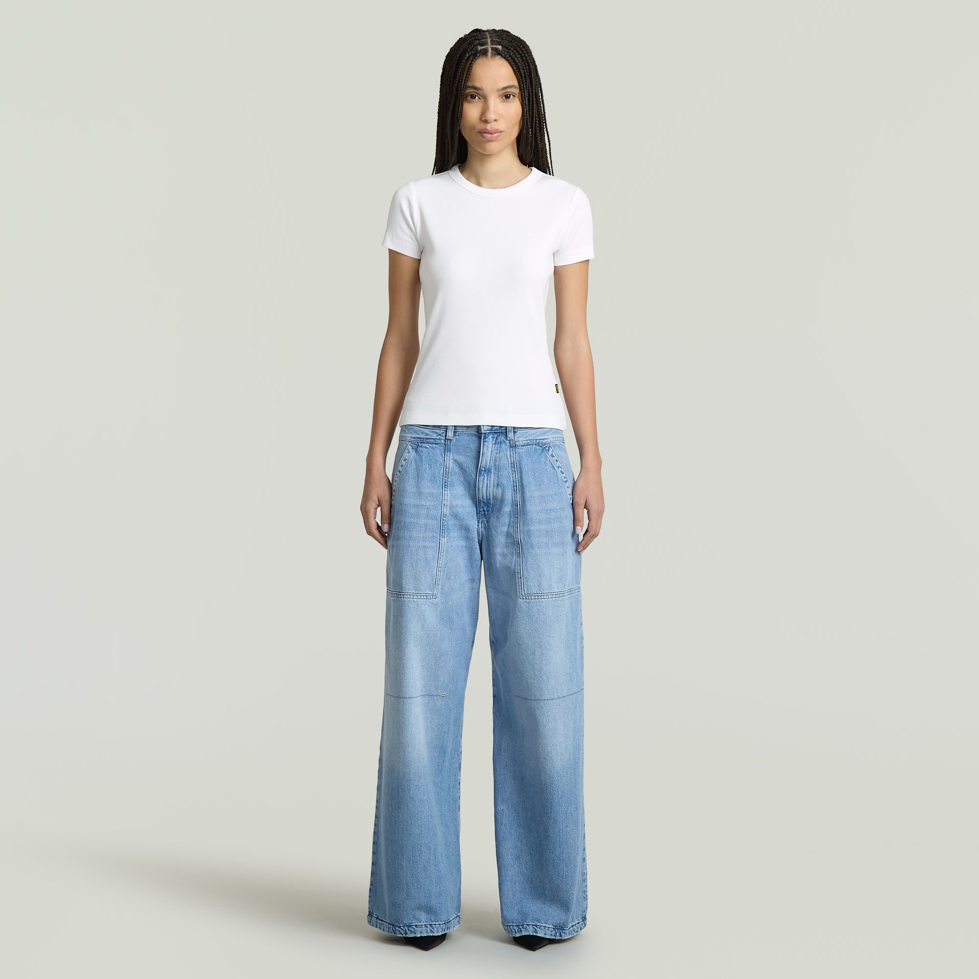 G-Star RAW T-shirt Rib Cap Sleeve