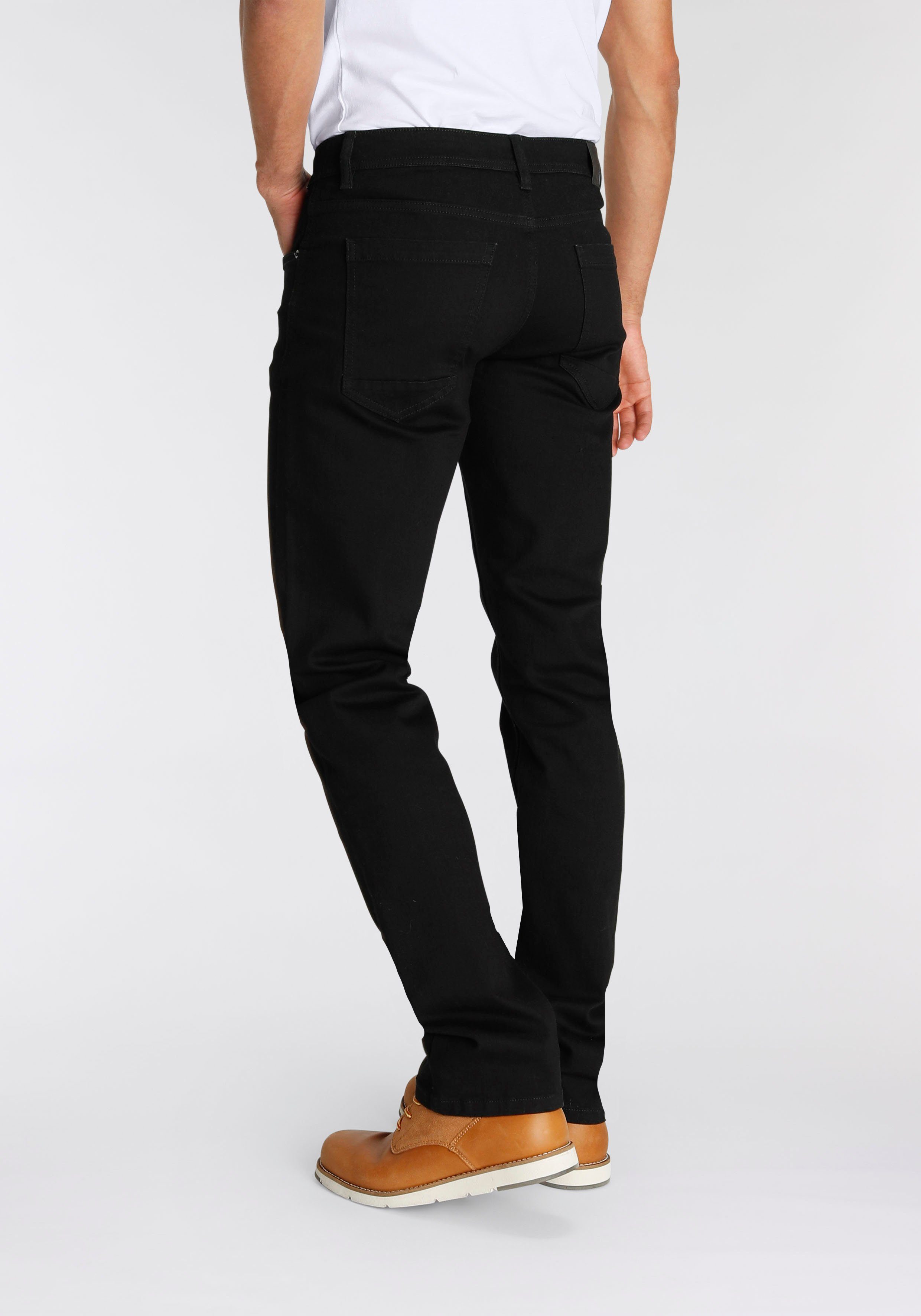 AJC Straight jeans rechtes gesneden, used-look-wassing, lage taille