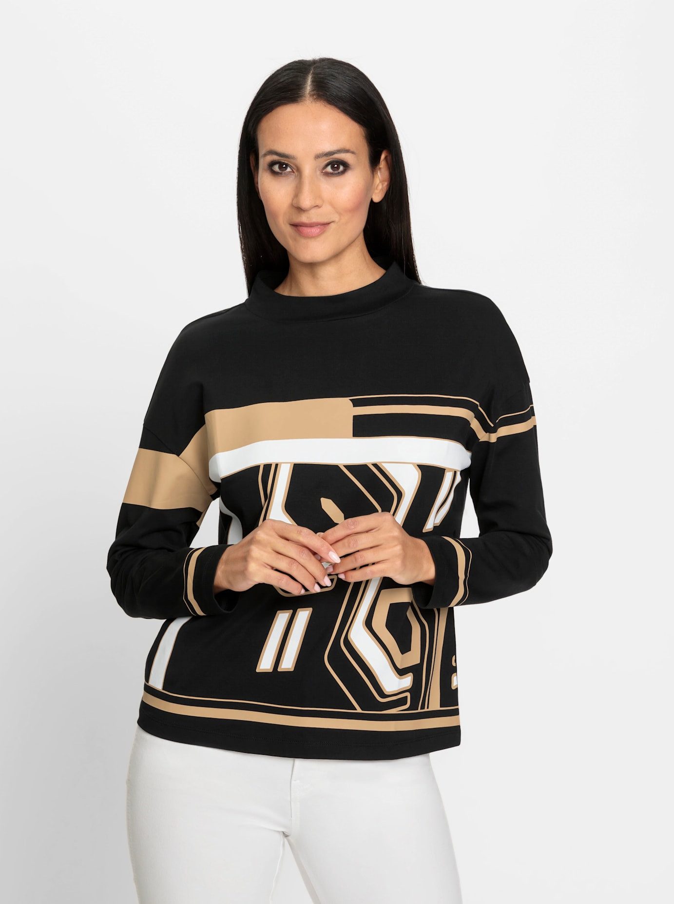 heine Shirt met lange mouwen Gedessineerd shirt (1-delig)